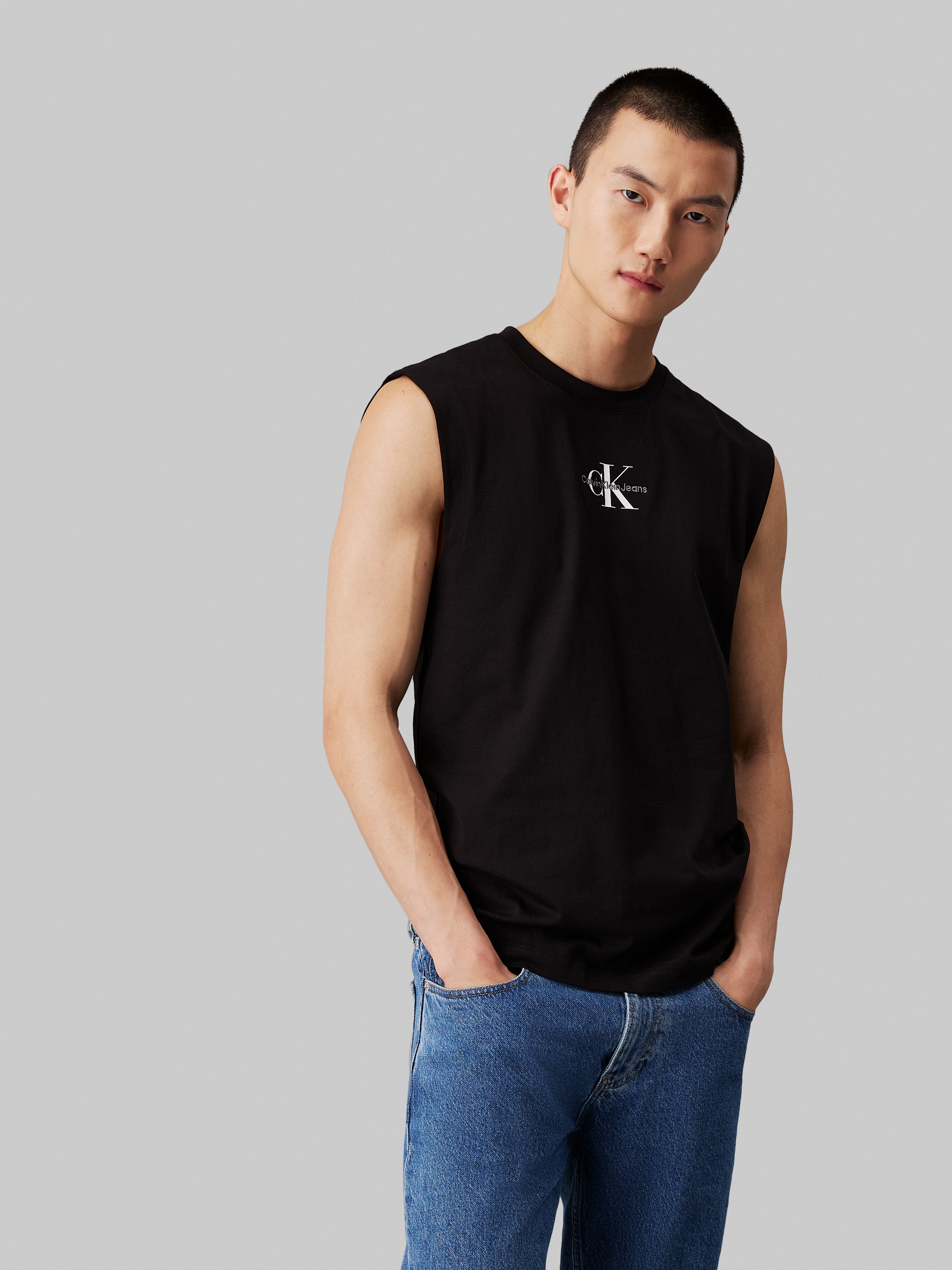 Calvin Klein Jeans T-Shirt »MONOLOGO SLEEVELESS TEE«, mit Markenlabel