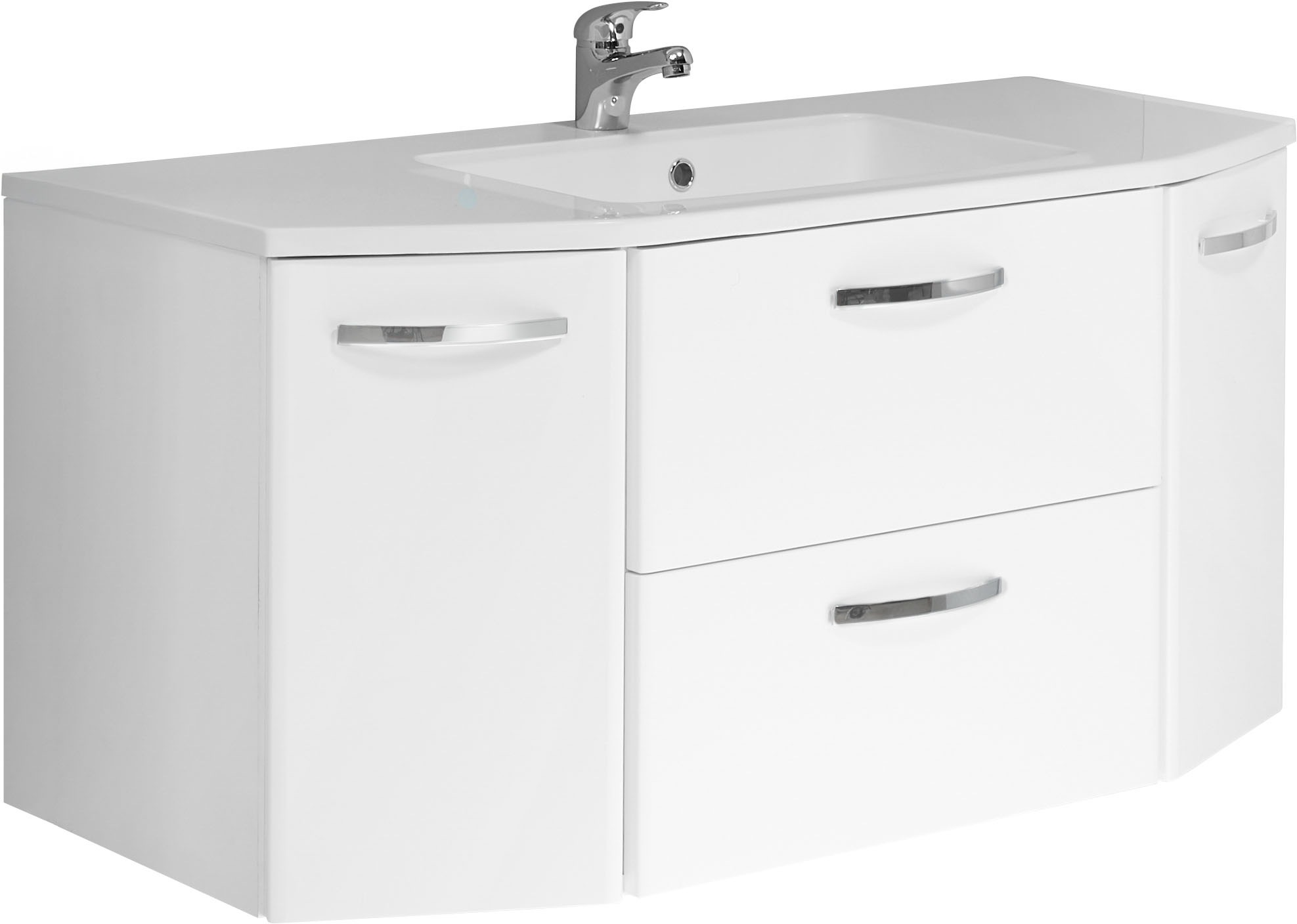 Image of Saphir Waschtisch "Quickset 326, mit Mineralmarmorbecken, 112cm breit" 2 Stk. tlg.