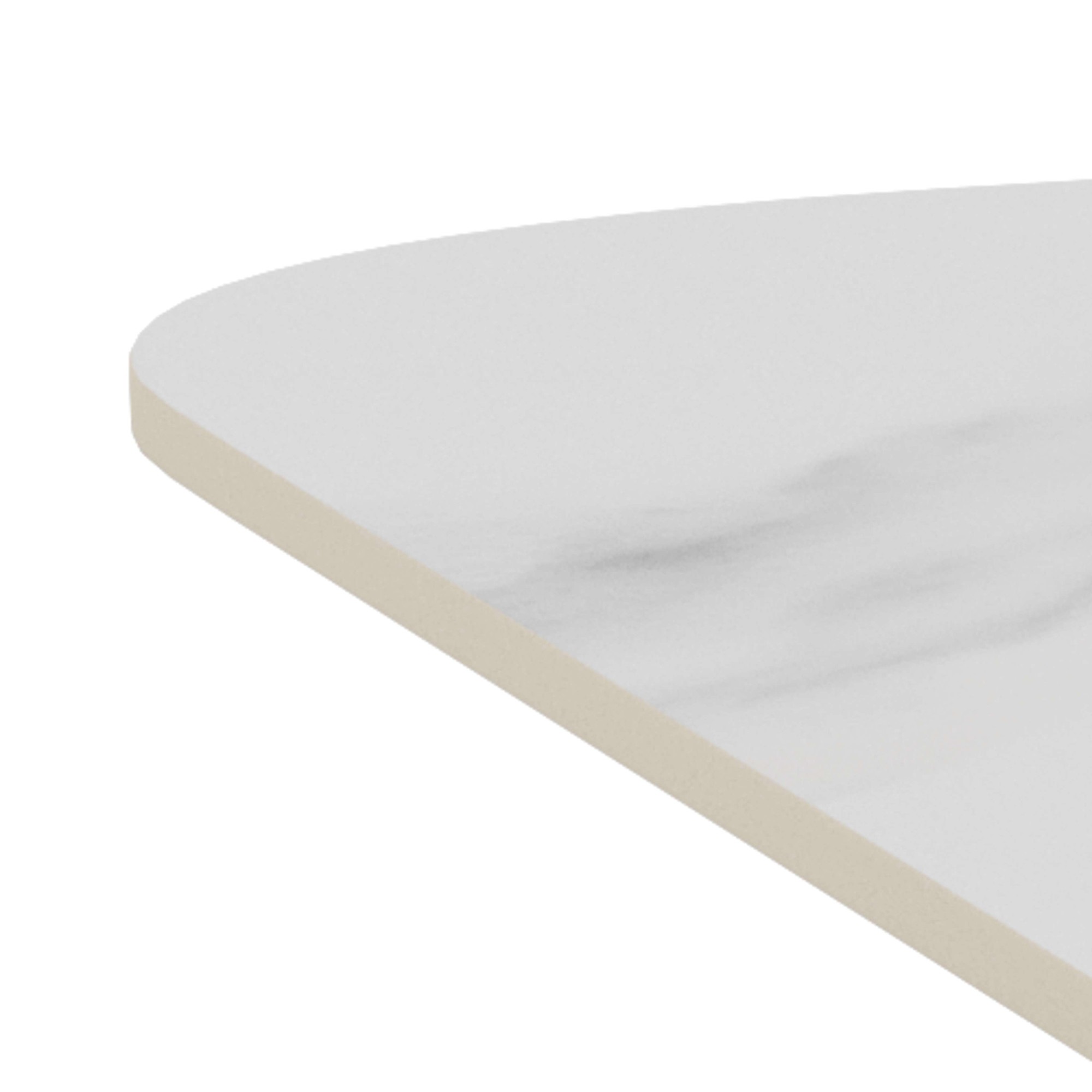 ACTONA GROUP Couchtisch »Salinas, Sofatisch, Tisch, Beistelltisch« B/T/H: 80x80x48 cm,  weisse Keramikplatte, abgerunde Ecken, schwarzer Stahlfuss
