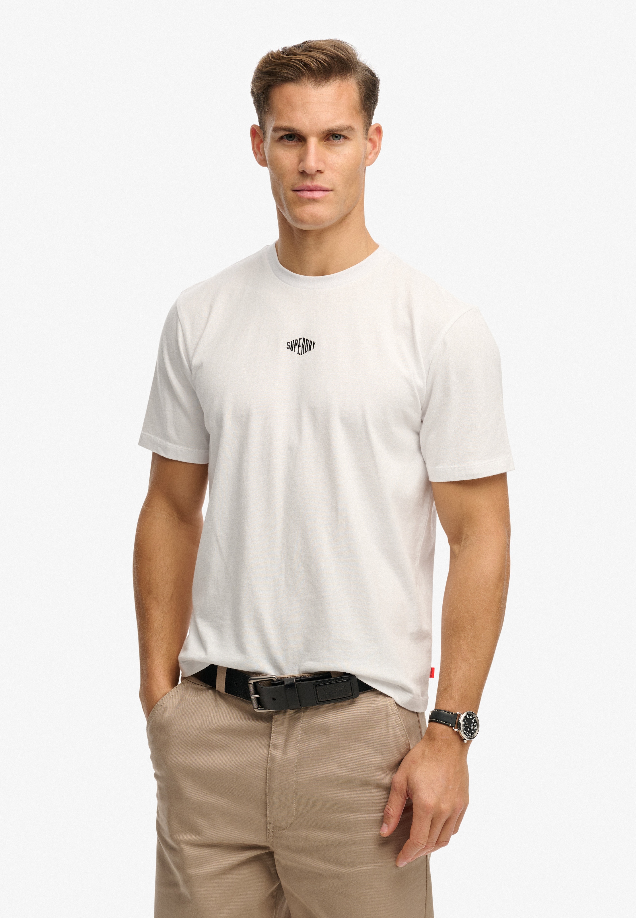 Image of Superdry Rundhalsshirt "MICRO LOGO TSHIRT" mit Micro-Marken-Logo
