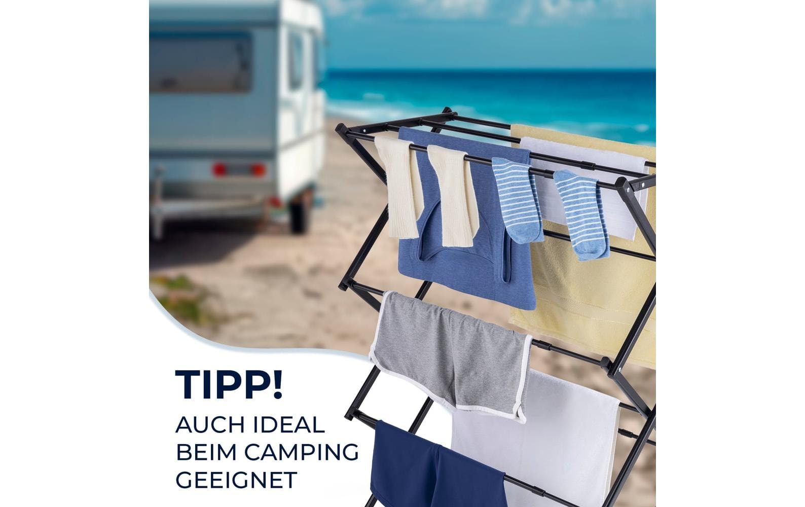 EASYmaxx Séchoir à linge »12 m« Ausziehbarer Wäschetrockner für kleine Haushalte