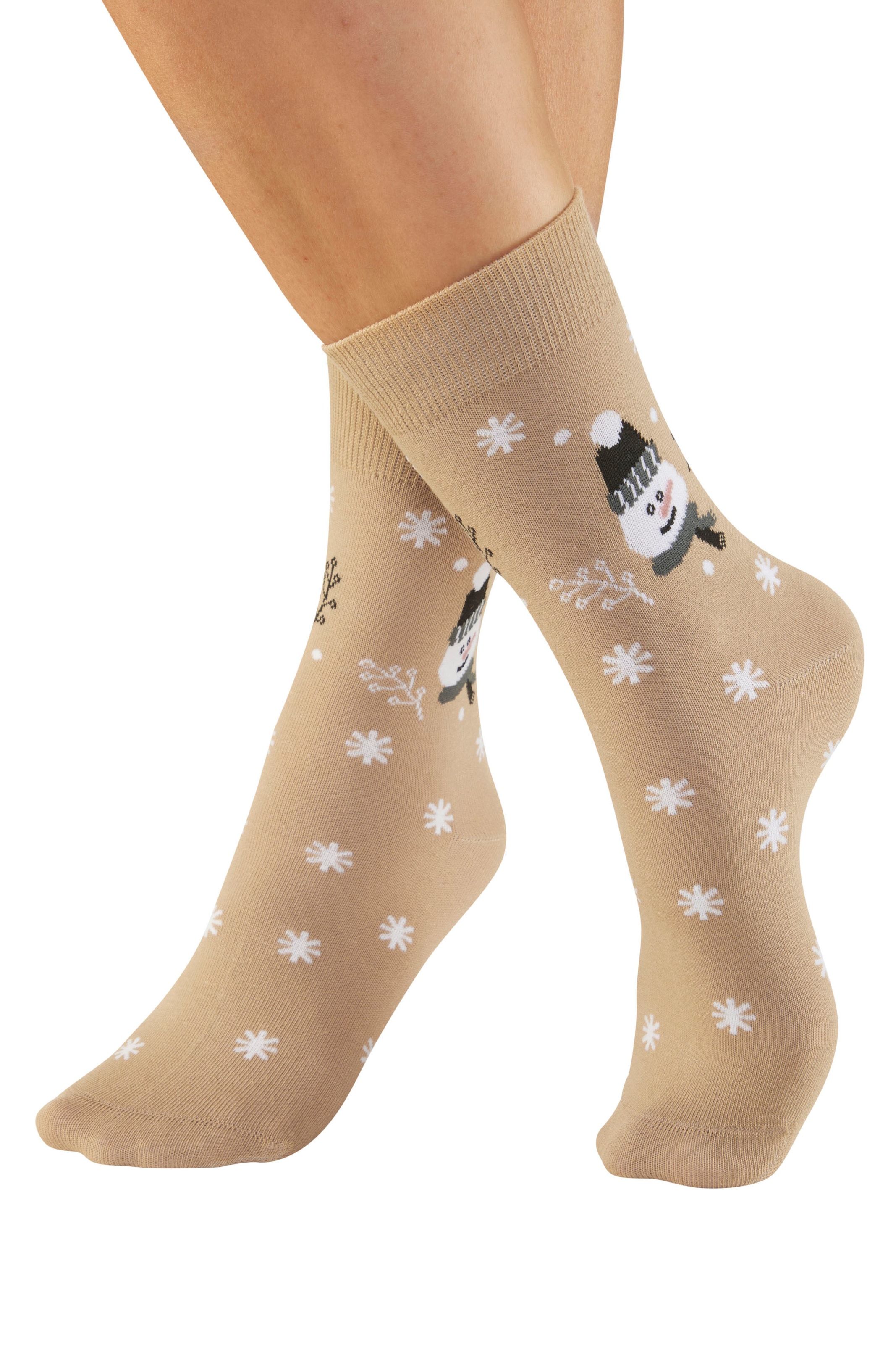 H.I.S Chaussettes basiques Packung, 3 Couple tlg. mit lustigen Weihnachtsmotiven