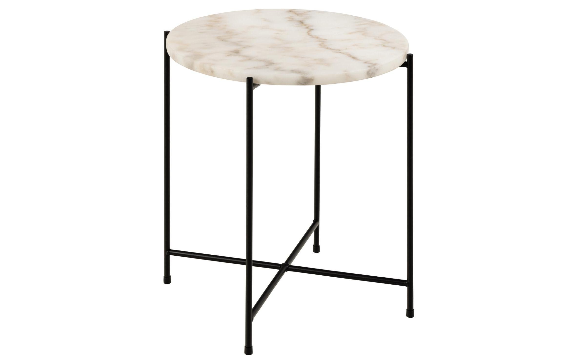 Image of AC Design Beistelltisch "Avila" Ecktisch, rund, Tischplatte aus Marmorstein, T: 52 cm