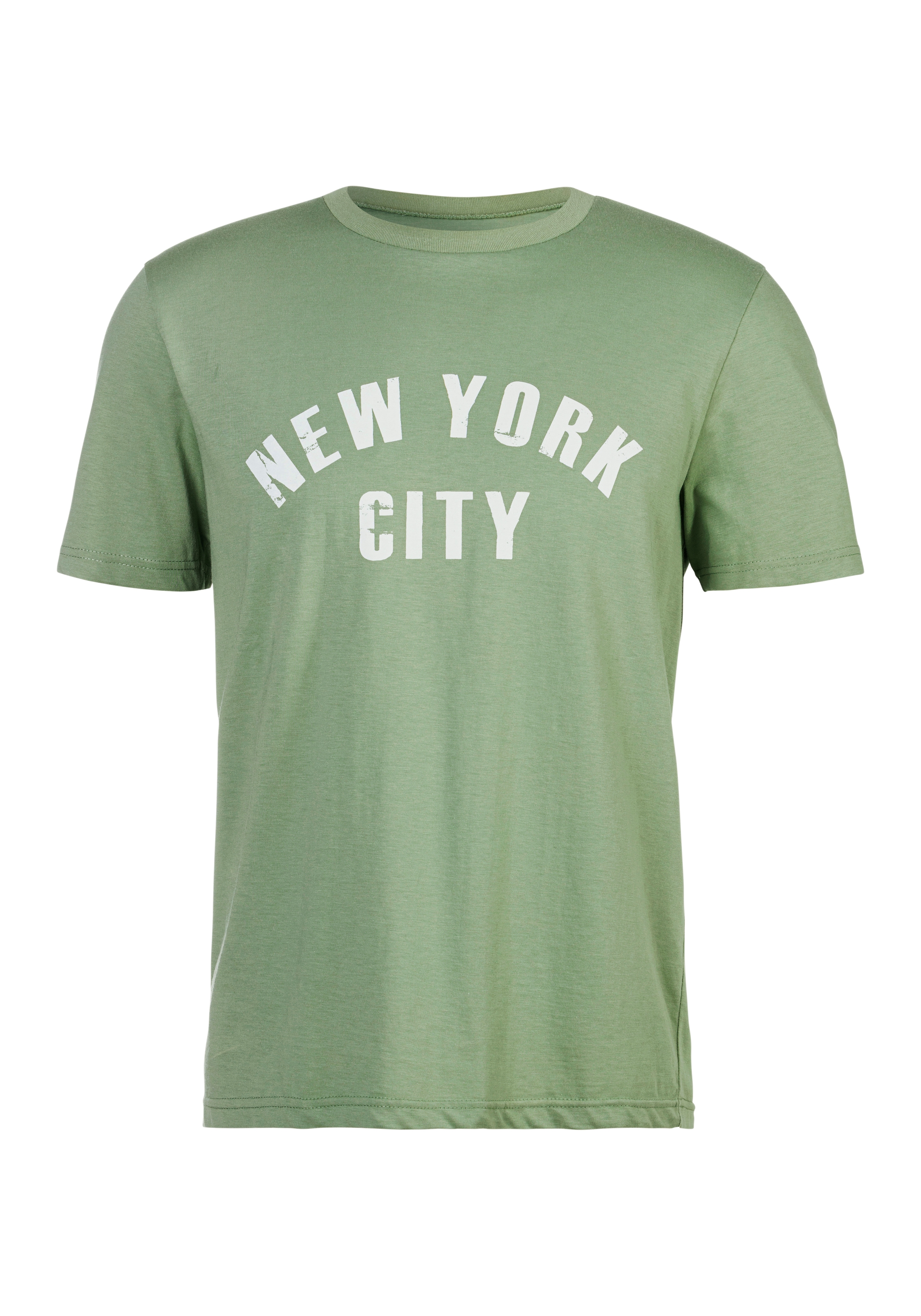 John Devin T-Shirt, Freizeitshirt mit Rundhals und Frontprint aus Baumwollmischung