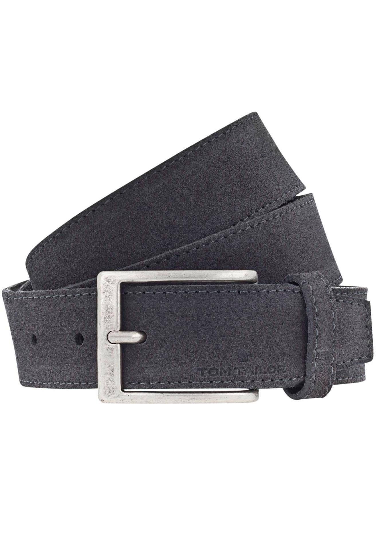 Image of TOM TAILOR Ledergürtel, Veloursledergürtel, Ton in Ton Stepprand bei Ackermann Versand Schweiz