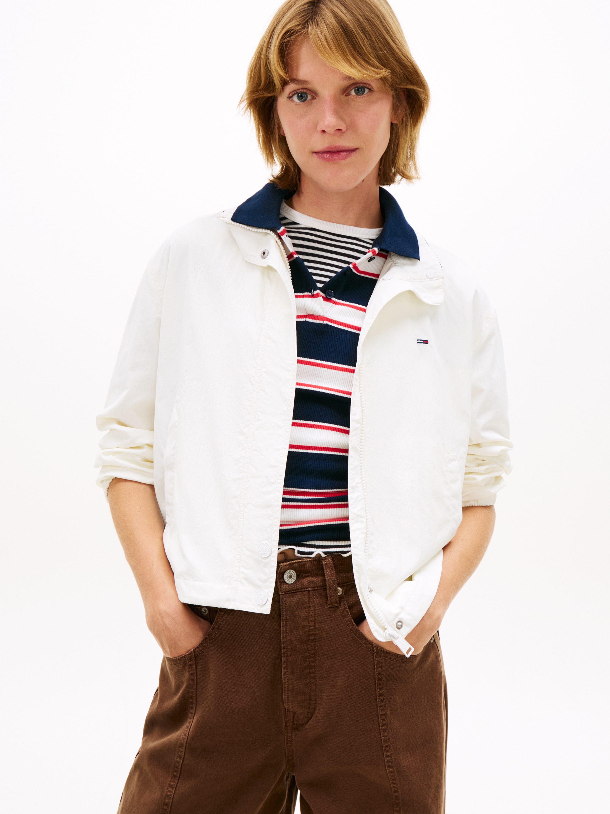 Tommy Jeans Outdoorjacke »TJW ESSENTIAL JACKET EXT« mit kontrastfarbenem Einsatz