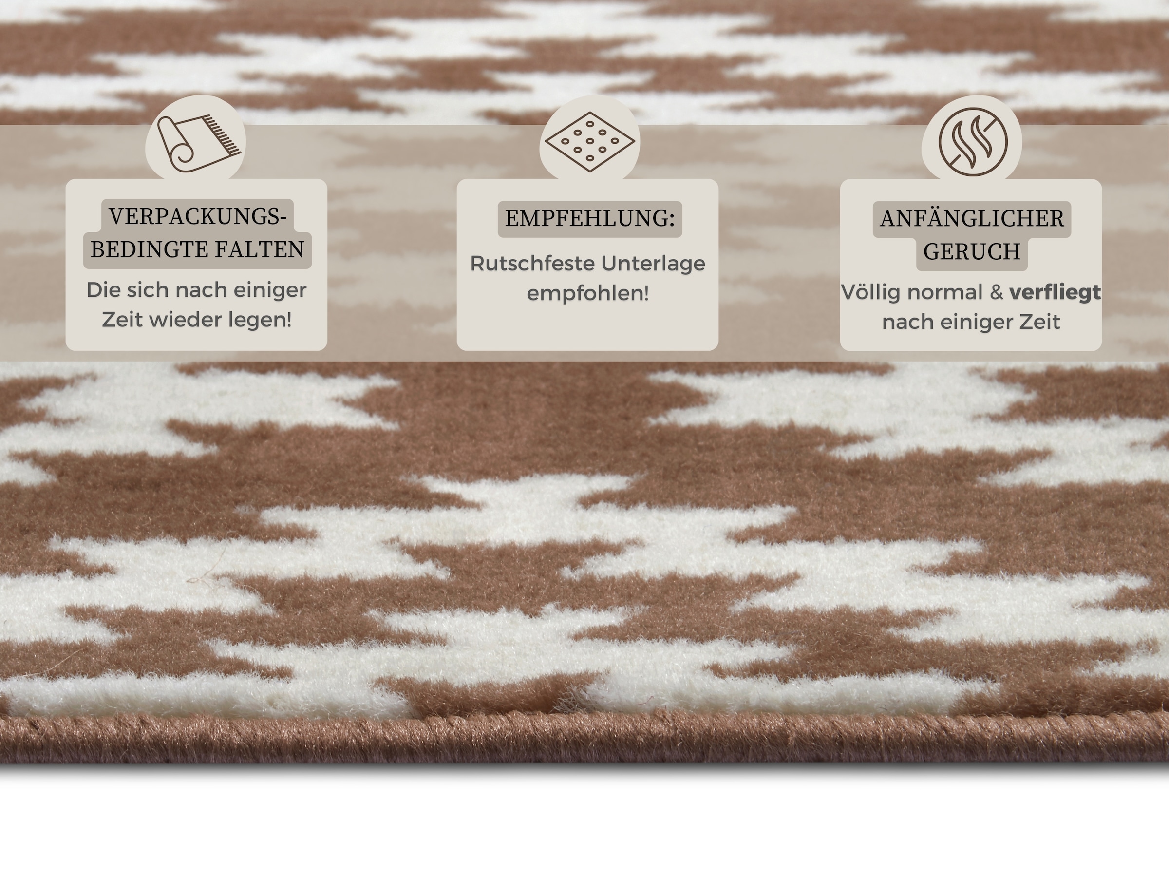 HANSE Home Läufer »Nordic«, rechteckig, 9 mm Höhe, Kurzflor, Raute, Teppich, Weich, Esszimmer, Kinderzimmer, Flur, Modern