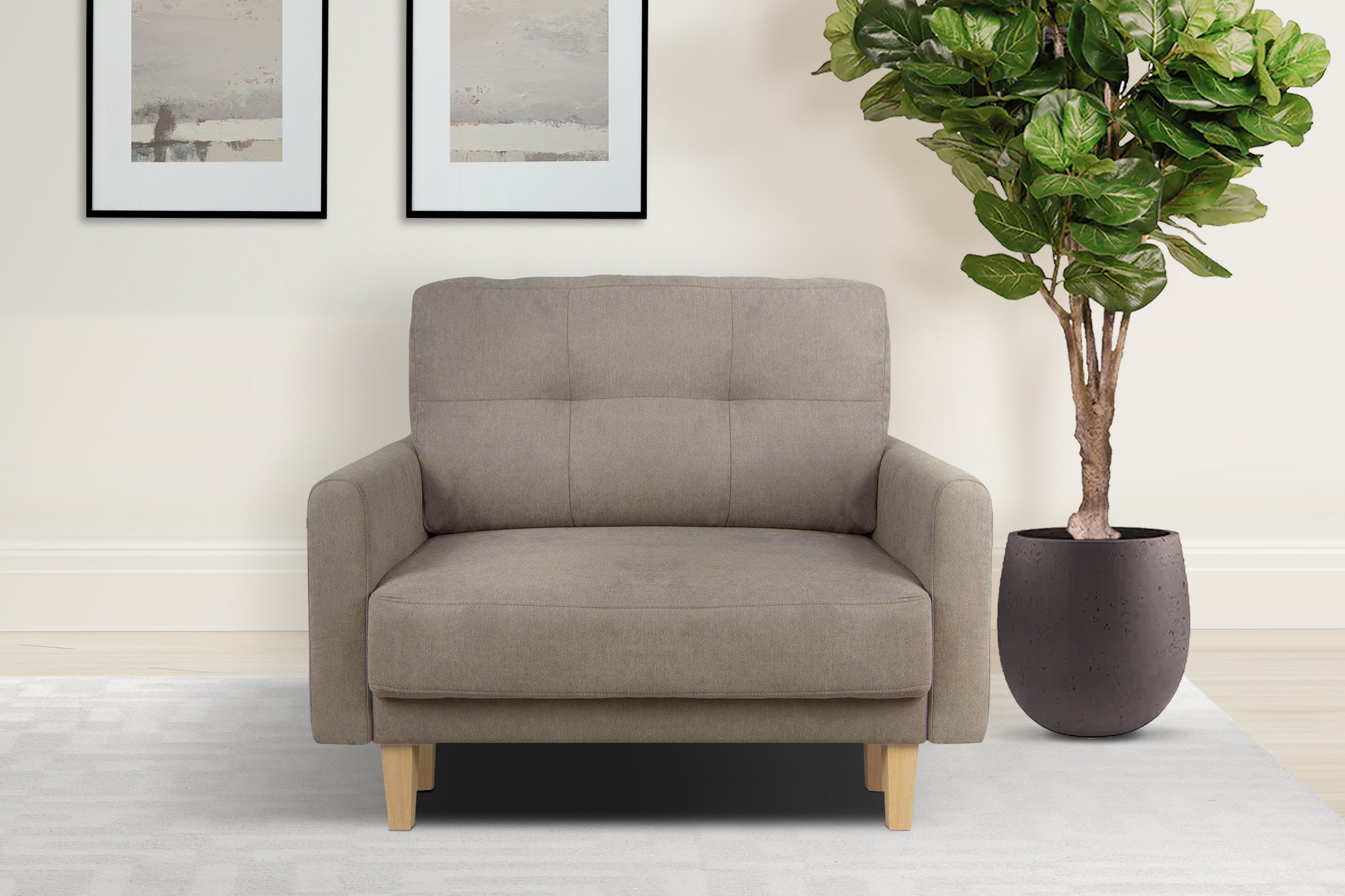 Image of Home affaire Sessel "TRIPLO Relaxsessel mit Wellenunterfederung, Masse B/T/H: 95/100/89 cm" Polstersessel mit Steppung im Rückenkissen, hohe Qualität