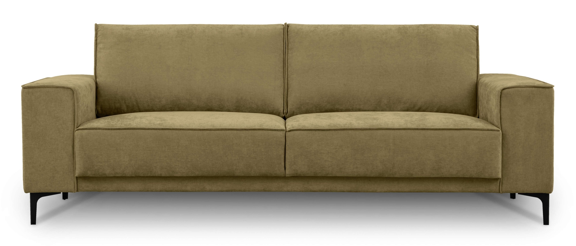 Places of Style 3-Sitzer »3er Sofa Oland, Struktur, Flachgewebe, Luxus-Microfaser, Boucle«, 224 cm, Wellenunterfederung, Skandi-Design, Metallfüsse