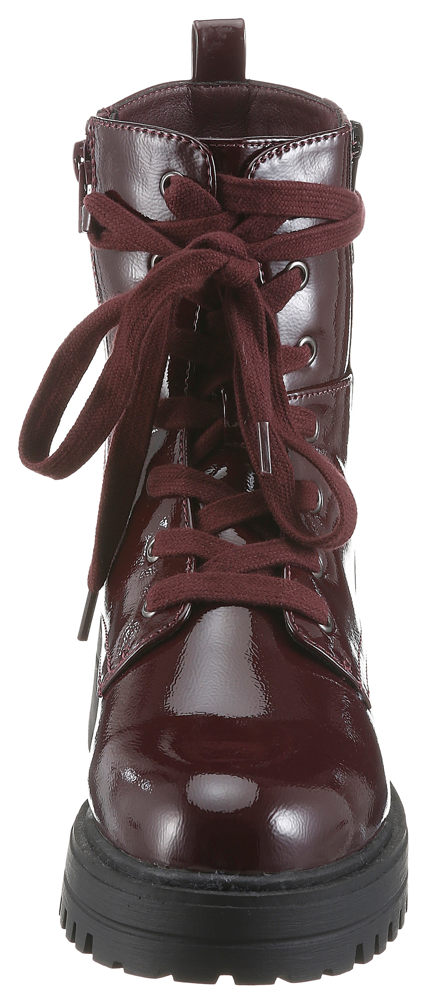 Aniston SHOES Bottines à lacets  Bottines à fermeture éclair, aspect brillant - NOUVELLE COLLECTION