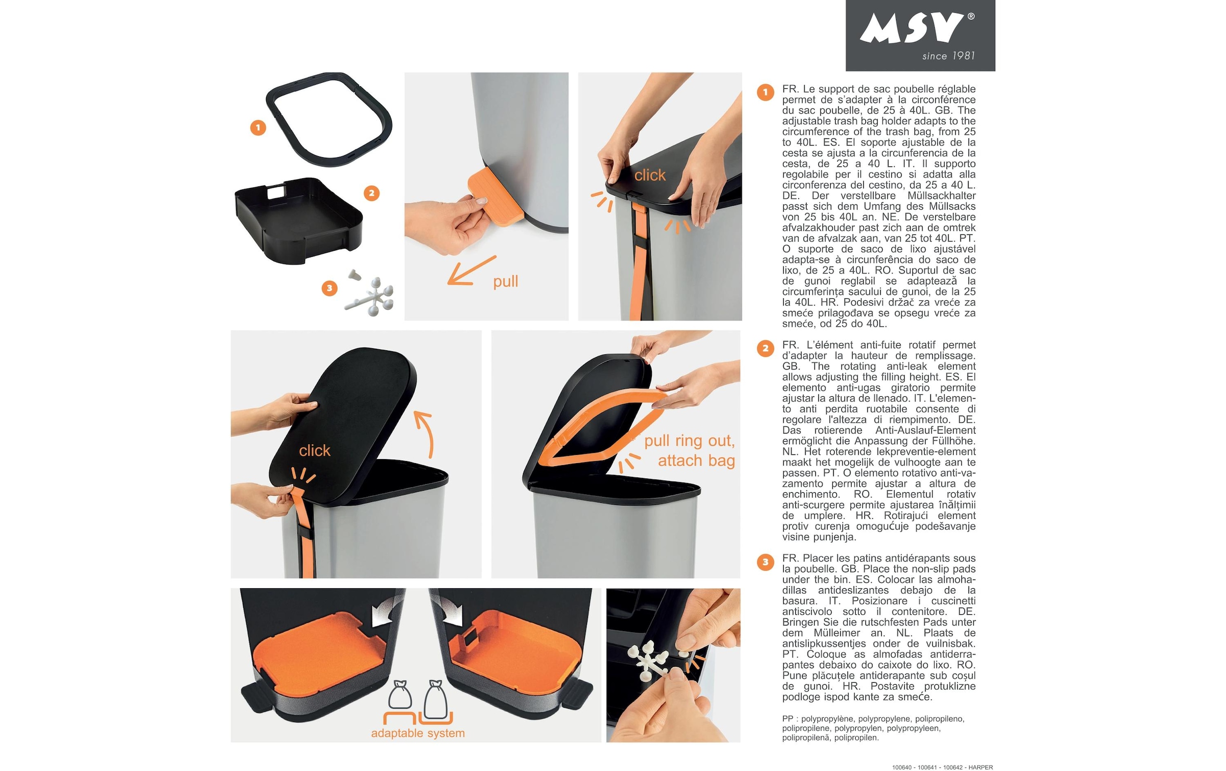 MSV Mülleimer »Harper 35 l«