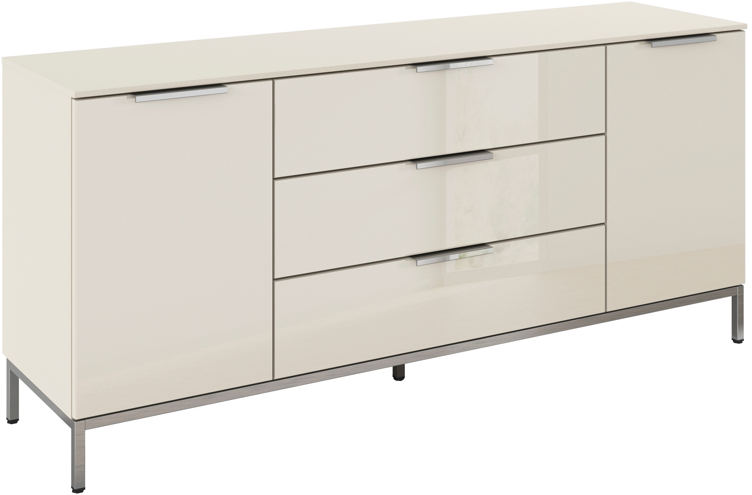 Image of rauch Kombikommode "Kommode Türkommode Sideboard Kombikommode FLIPP mit Glasfront" Breite 160 cm mit 2 Einlegeböden, 2-türig mit 3 Schubladen und Soft-Close-Funktion sowie Glasfront