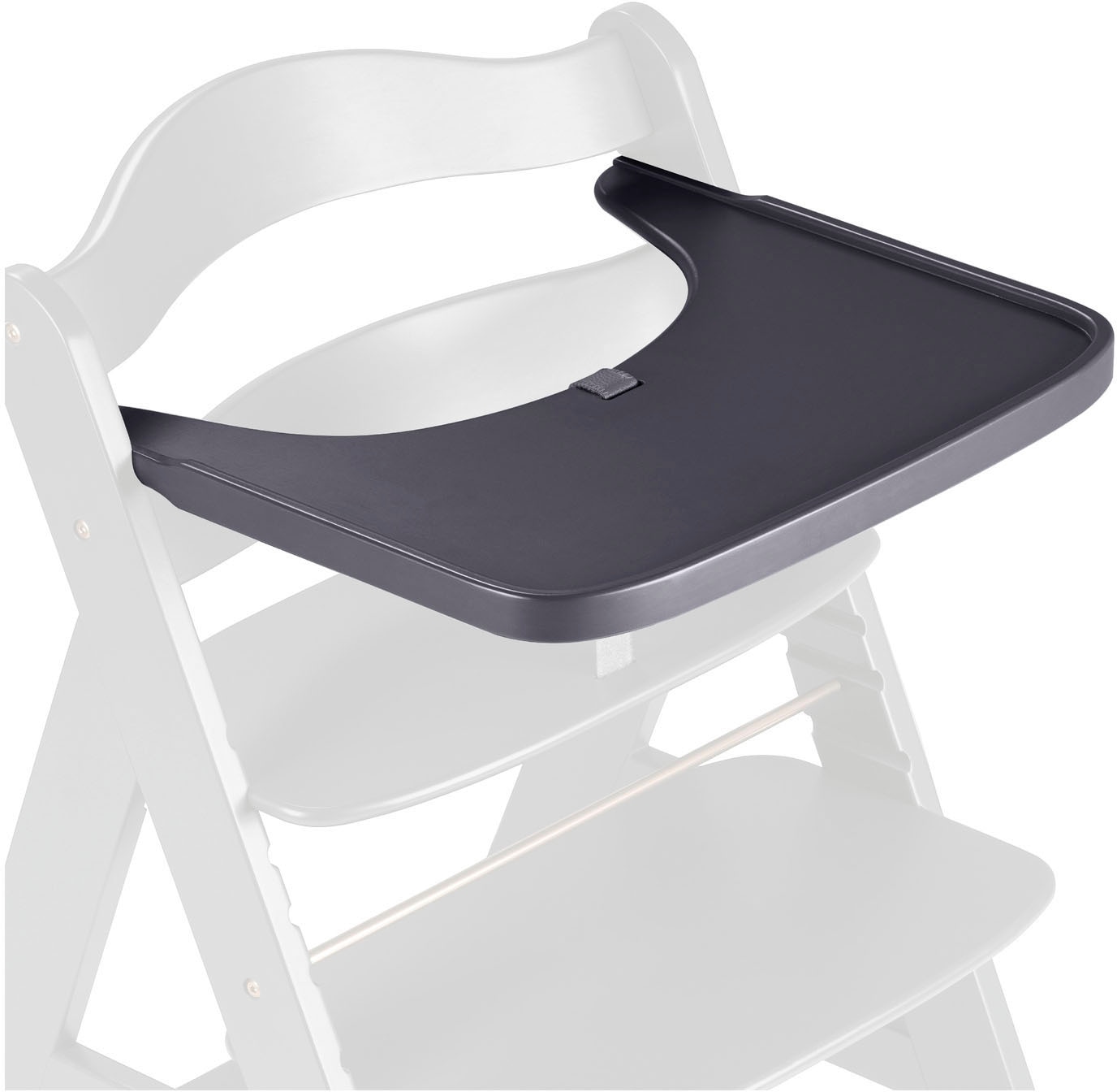 Hauck Plateau de chaise haute »Alpha Wooden Tray Essbrett, Dark Grey« FSC® - schützt Wald
