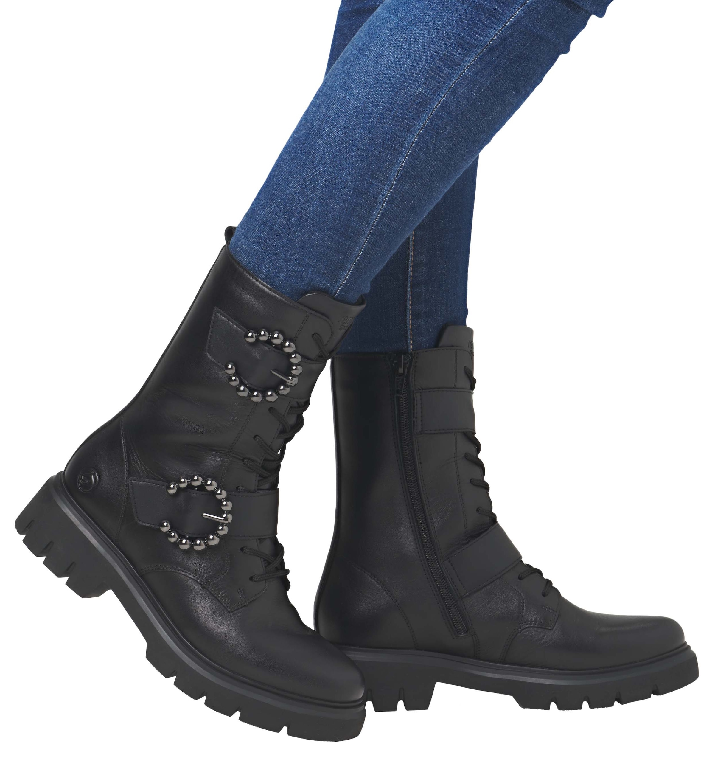 Remonte Schnürstiefelette, Blockabsatz, Herbstmode, Schnürboots mit Innenreissverschluss