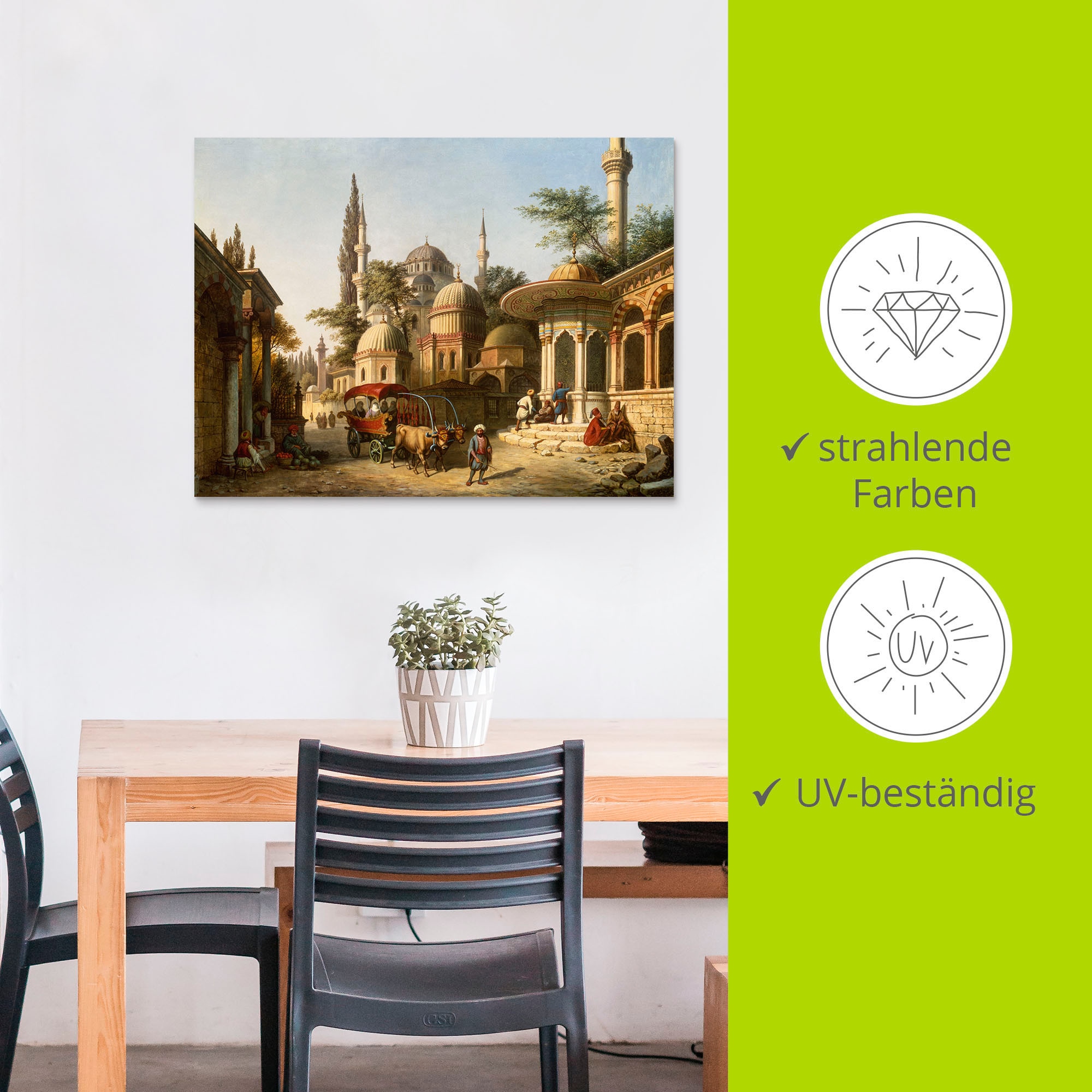 Artland Wandbild »Ansicht einer Moschee in Istanbul«, Gebäude, (1 St.), als Alubild, Outdoorbild, Leinwandbild, Poster in verschied. Grössen