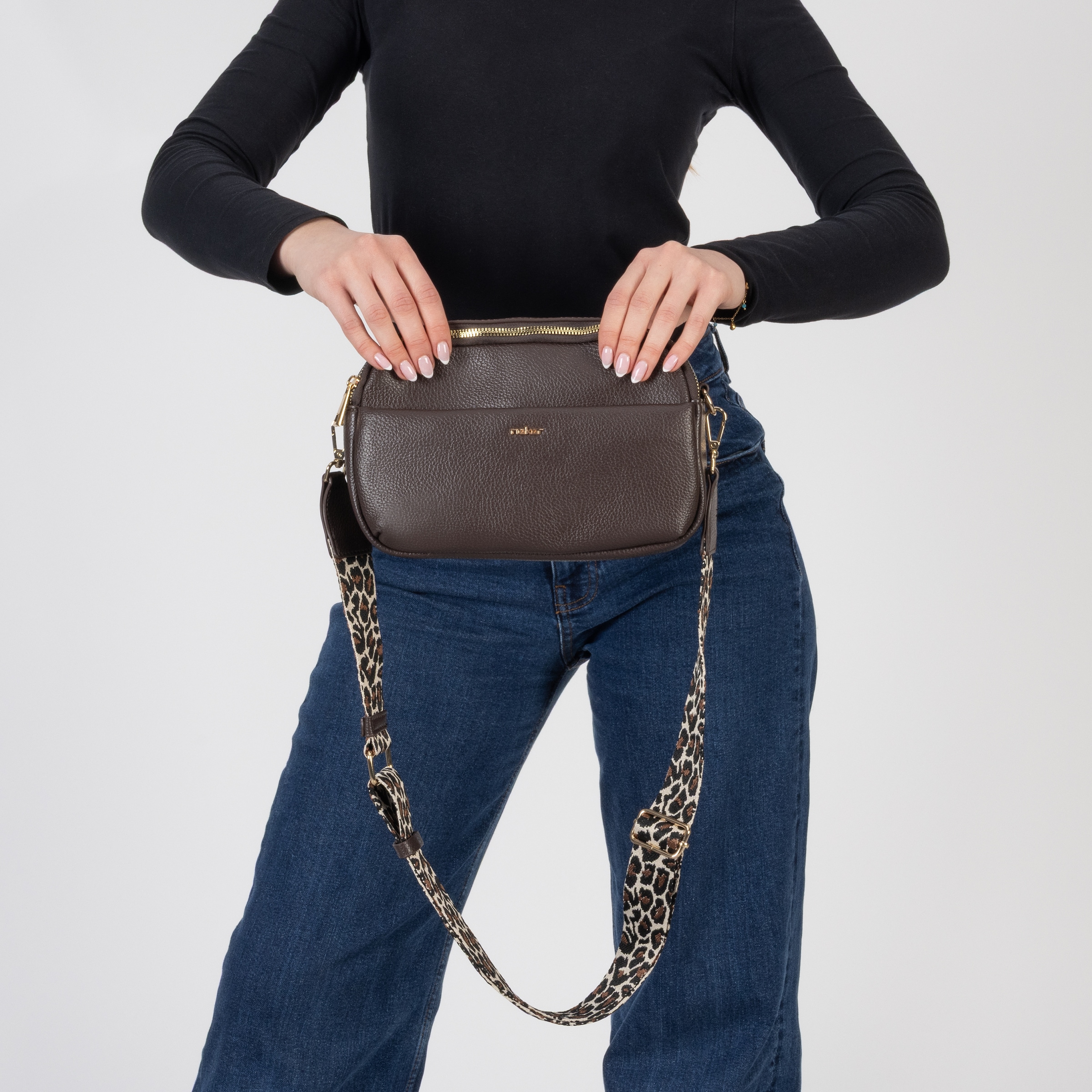 Rieker Sac à bandoulière Sac à bandoulière pour femme, sac à main avec deux fermetures éclair
