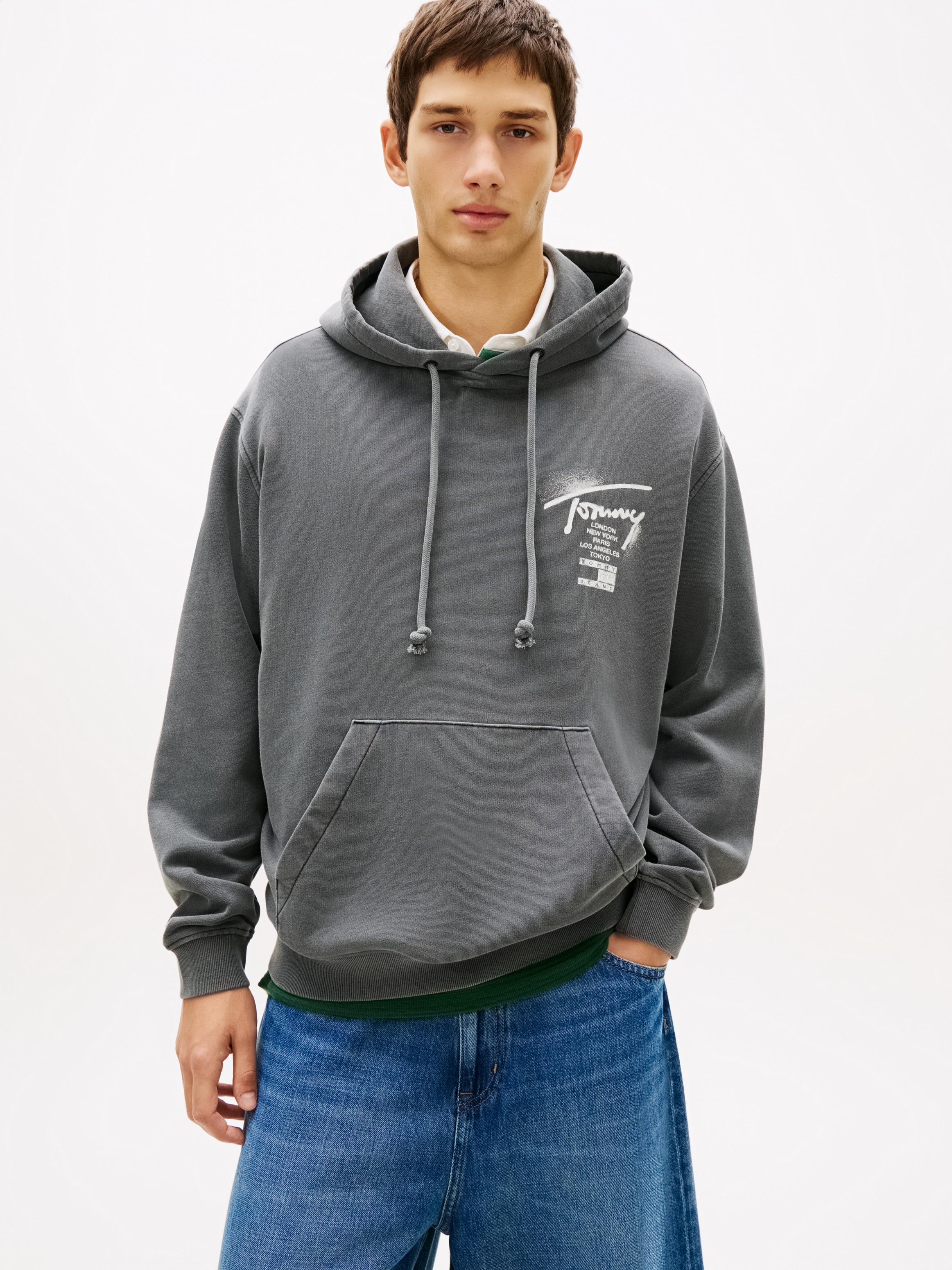 Image of Tommy Jeans Kapuzensweatshirt "TJM RELAXED NEON SIGN", Relaxed fit mit Kapuze