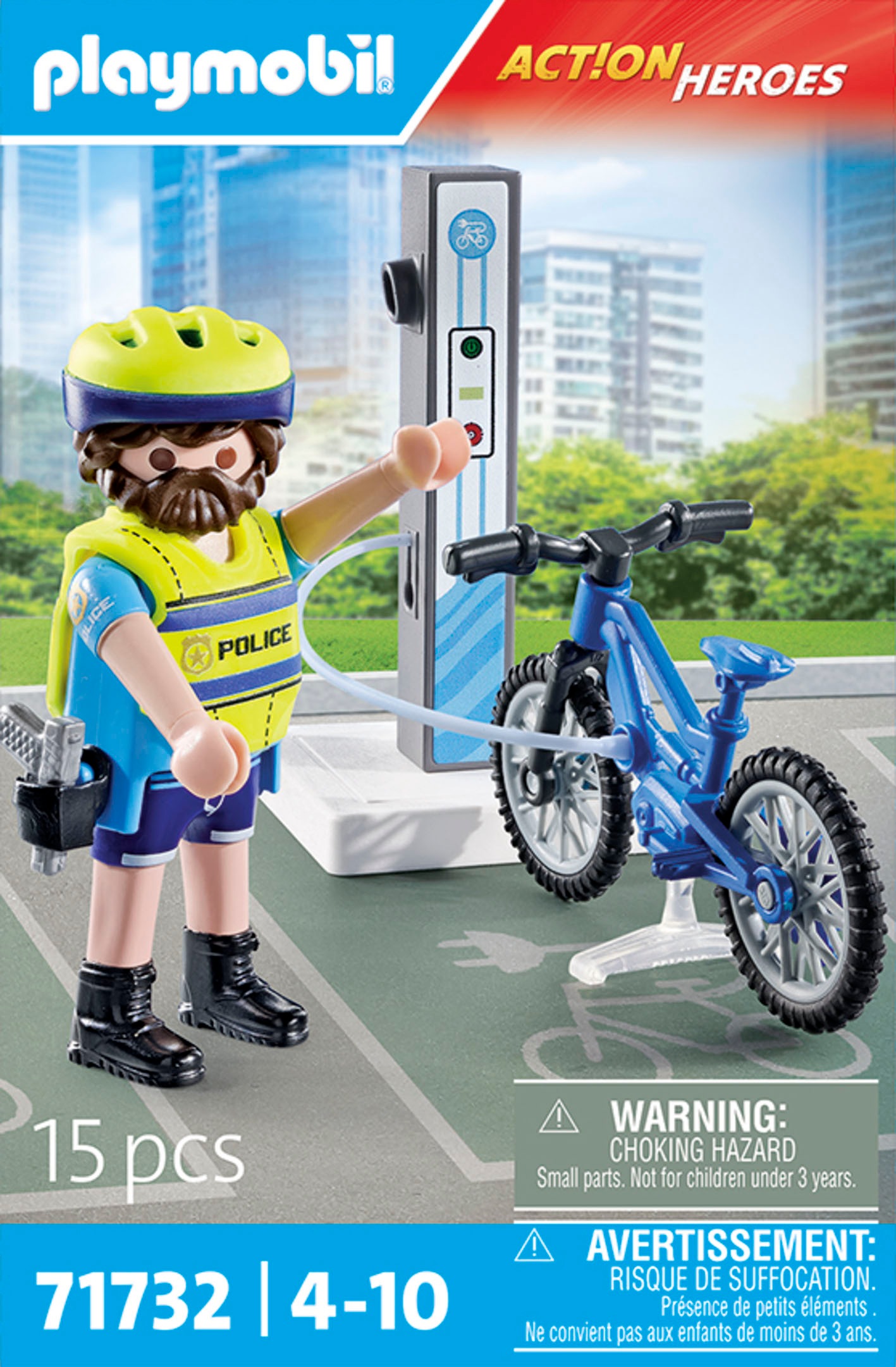 Playmobil® Konstruktions-Spielset »Polizei Fahrradstreife (71732), Playmobil Action Heroes« Made in Europe