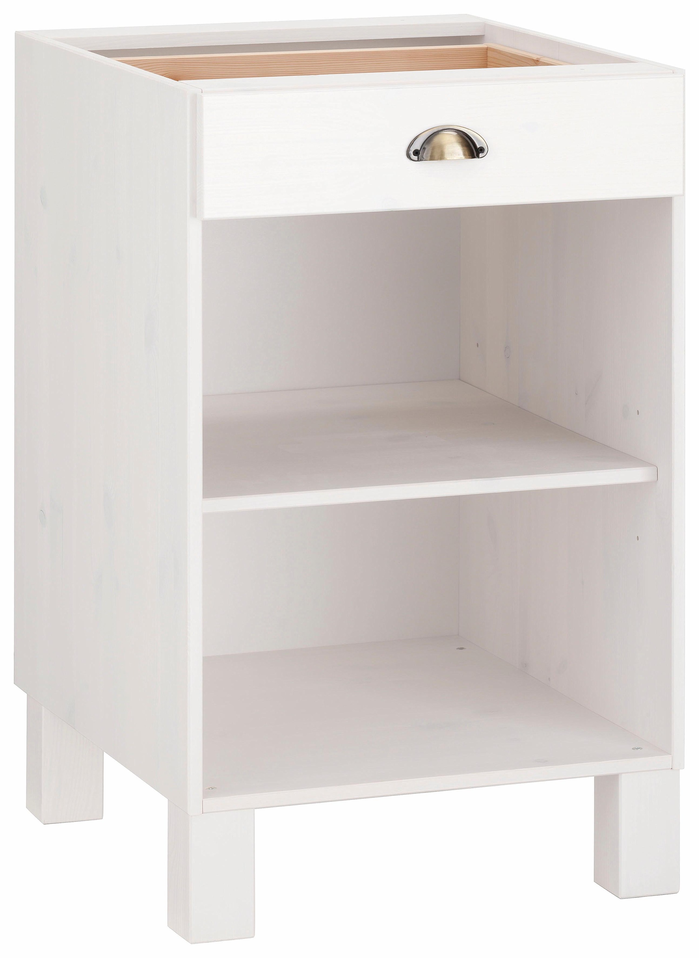 Image of Home affaire Unterschrank »Oslo«, 50 cm breit, ohne Arbeitsplatte, 1 Schubkasten, 2 Fächer, aus massiver Kiefer, Metallgriff bei Ackermann Versand Schweiz