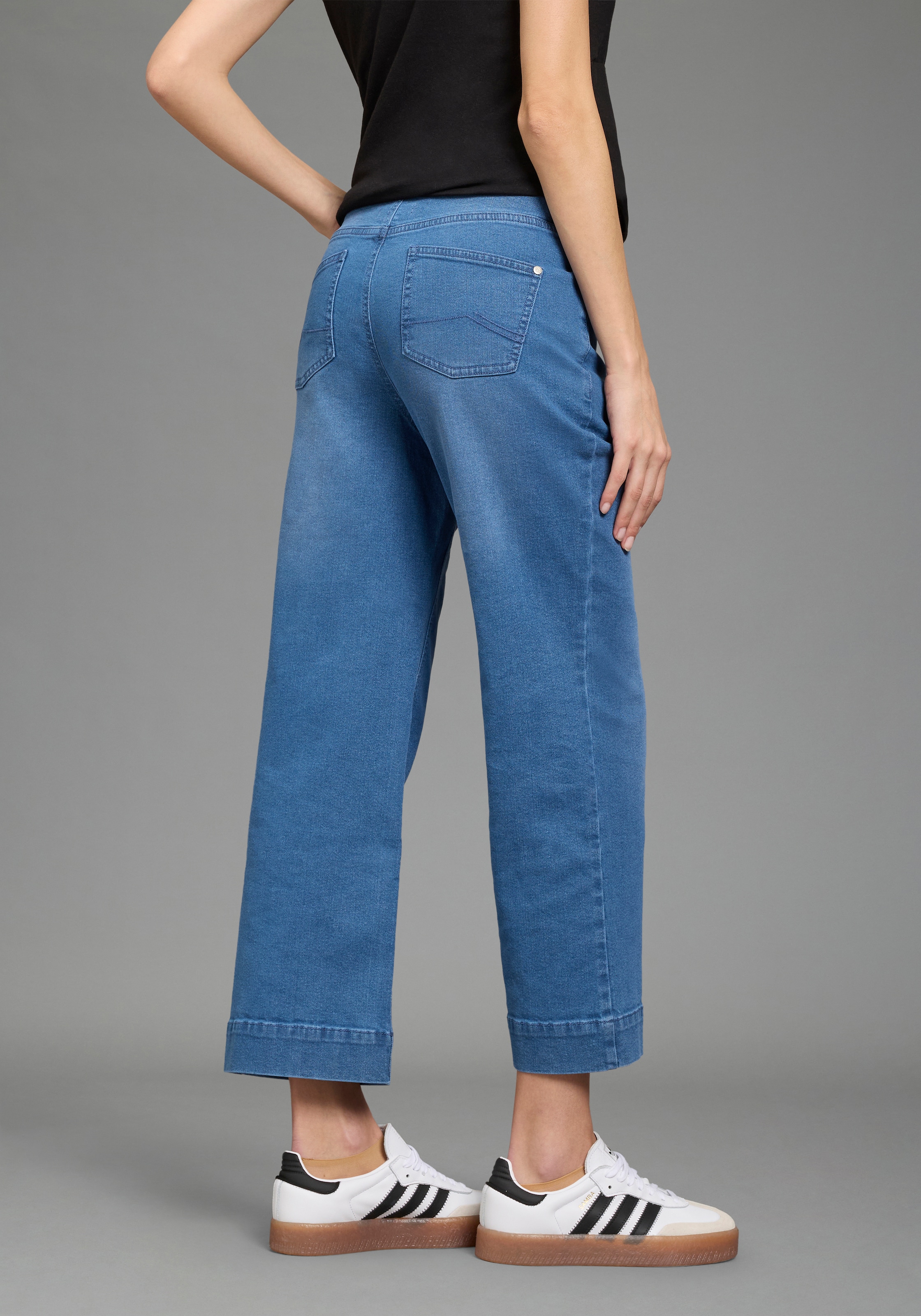 Neun Monate Jeans de grossesse »7/8 Loose fit Umstandsjeans« gerader Beinverlauf, mit elastischem Gummizug, mit Stretch-Anteil