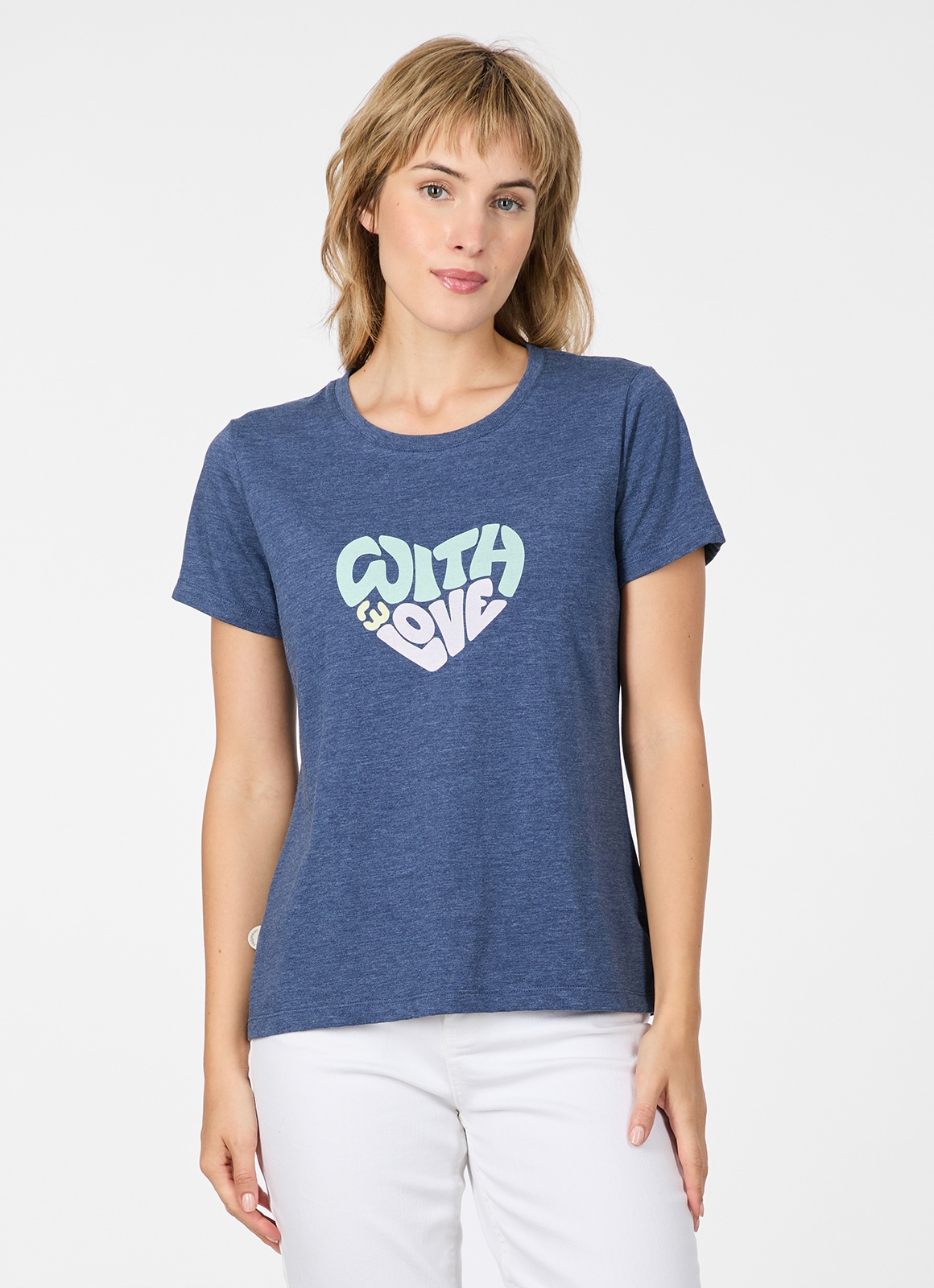 Image of Ragwear Kurzarmshirt "MINTTA PP" Klassischer Fit mit Herz-Print und softem Finish
