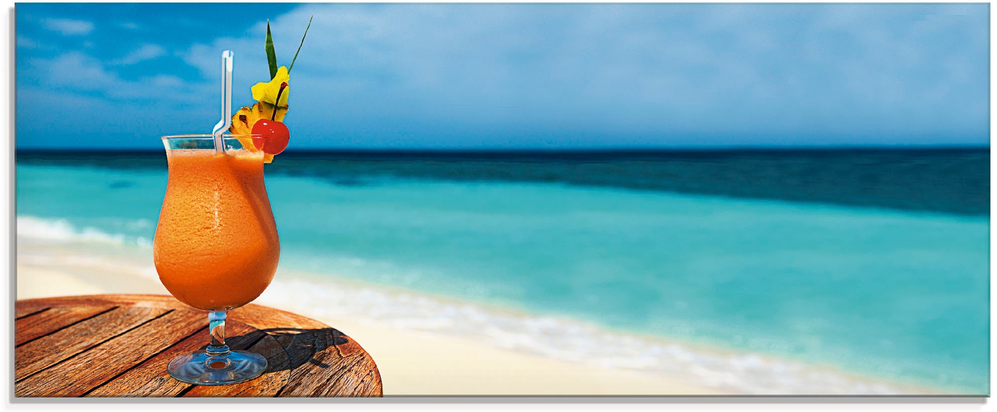 Image of Artland Glasbild »Pokal mit Fruchtcocktail«, Getränke, (1 St.) bei Ackermann Versand Schweiz