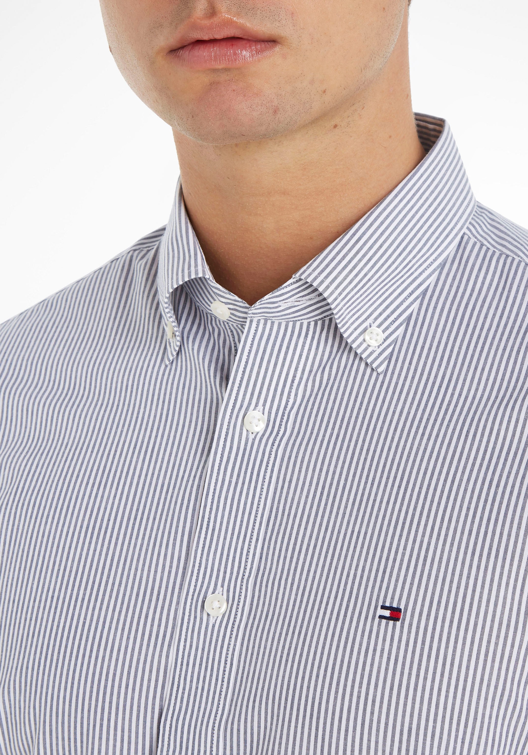 Tommy Hilfiger TAILORED Langarmhemd »CL ESSENTIAL STRIPE RF SHIRT«, aus reiner Baumwolle