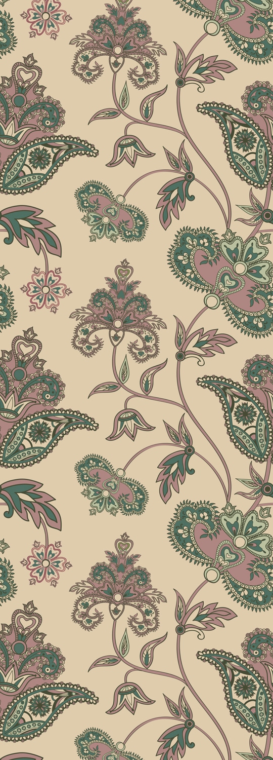 Image of queence Vinyltapete "Paris" Motiv bedruckt botanisch floral gemustert natürlich glatt 90x250cm, selbstklebend, kinderleichte Anbringung, Sticker