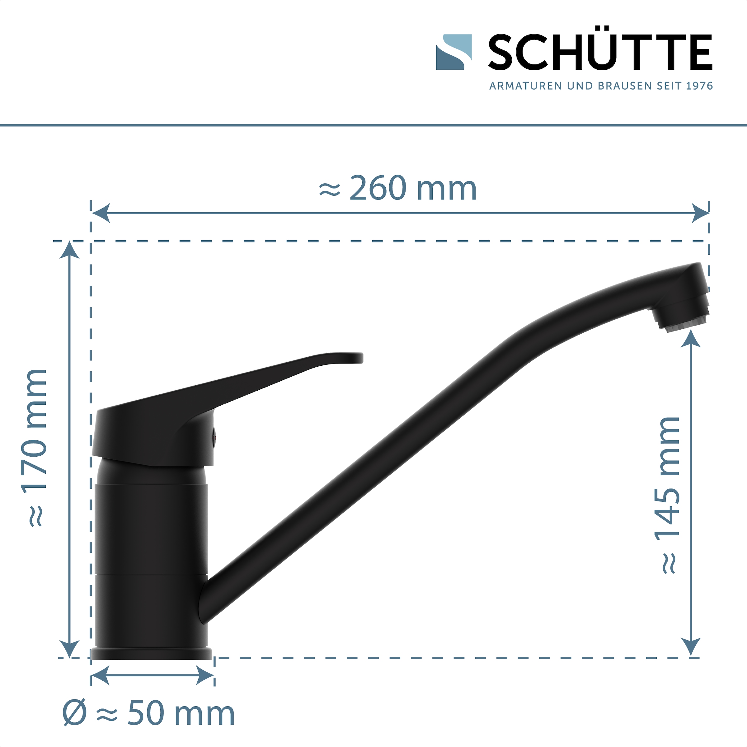 Schütte Robinet d'évier »TASSONI« robinet basse pression cuisine, robinet pivotant à 360°