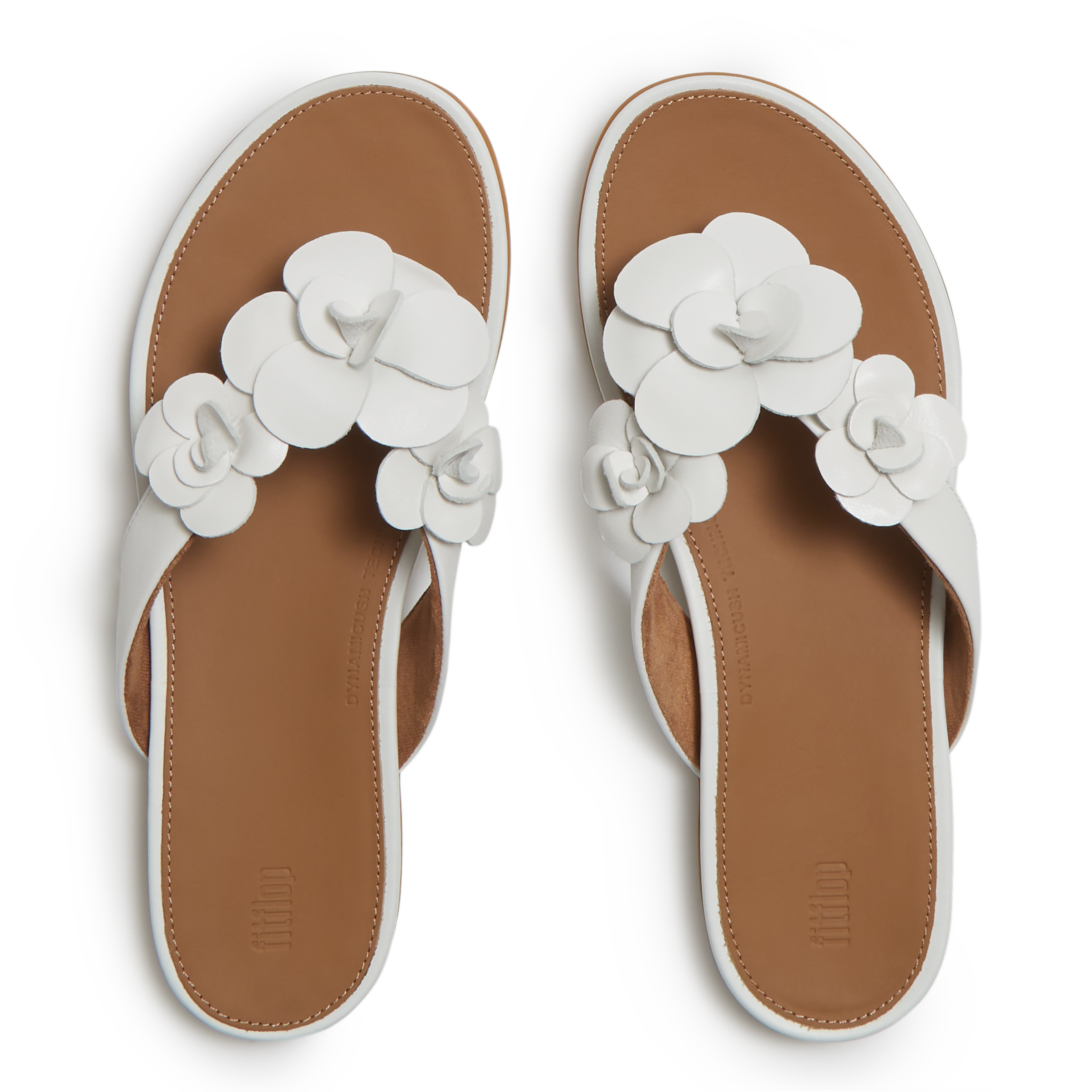 Fitflop Dianette »GRACIE FLOWER LEATHER FLIP-FLOPS«  Tongs séparateurs d'orteils, chaussure d'été avec fleur voyante