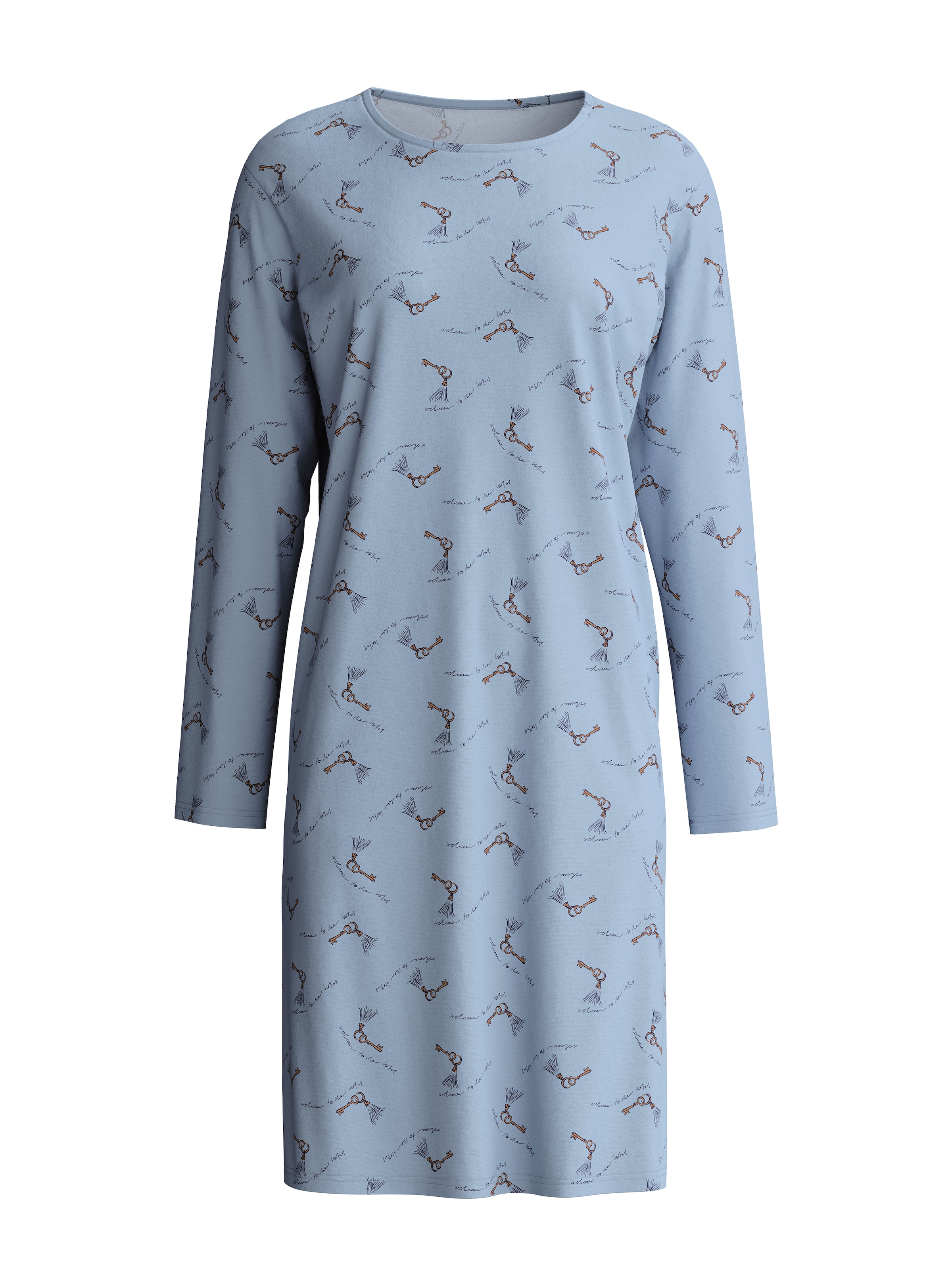 CALIDA Chemise de nuit »Hotel Nights« en qualité single jersey, manches longues, encolure ronde