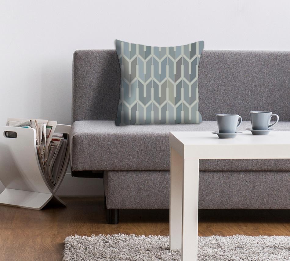 queence Coussin décoratif »Grey« mit grafischem Muster, Kissenhülle ohne Füllung, 1 Stück