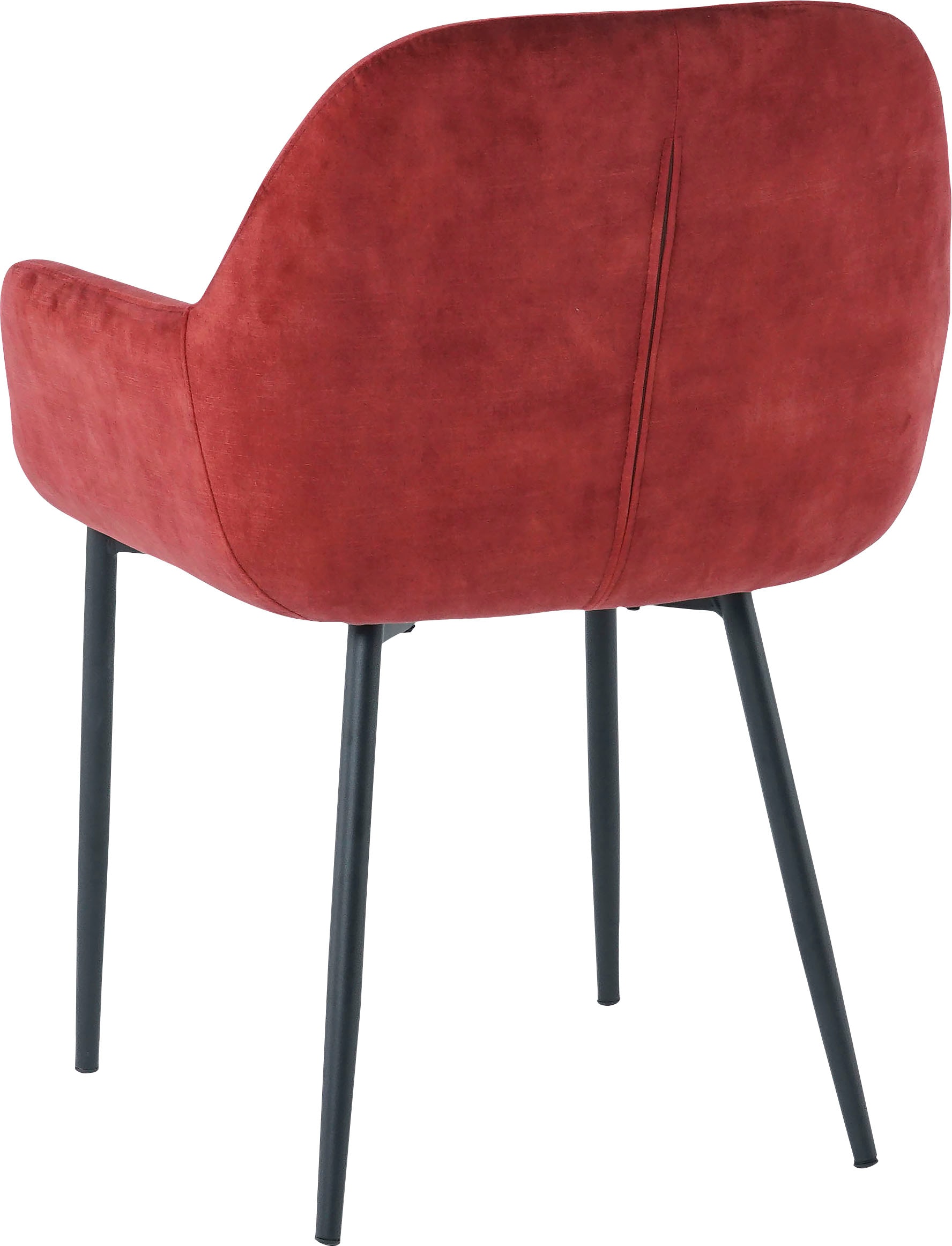 SIT Chaise avec accoudoirs »Jaipur 2er-Set mit Samtbezug & schwarzem Metallgestell« (Ensemble) 2 cuishousse en velours glamour rencontre accoudoirs évasés & dossier arrondi