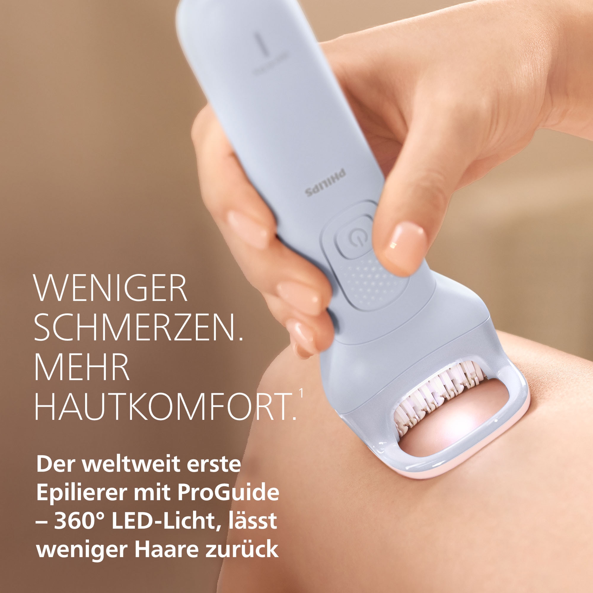 Philips Épilateur »Series 8000 BRE708/00« 2 cuis Aufsätze nass und trocken verwendbar, mit 2 Geschwindigkeitsstufen