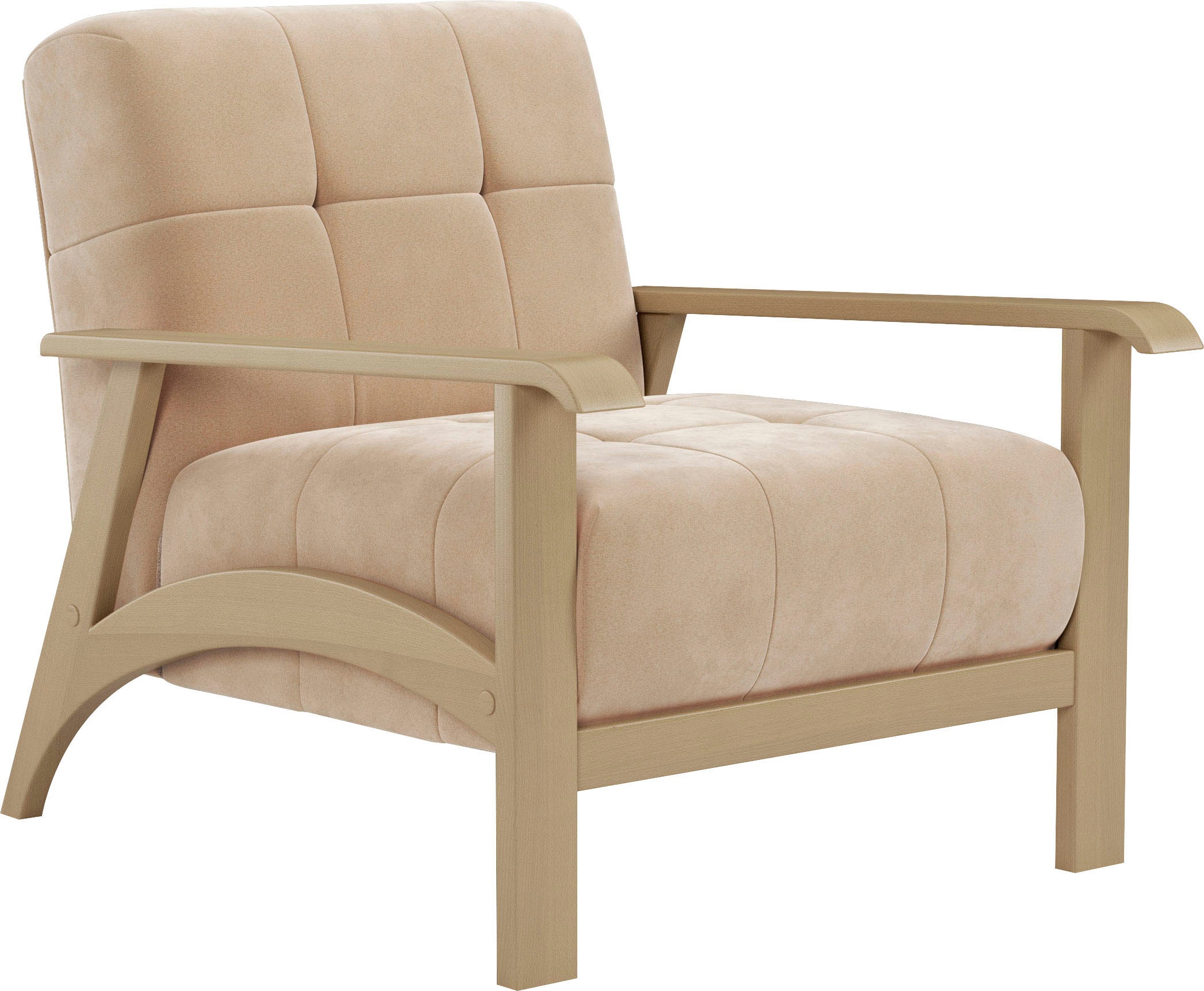 sit&more Fauteuil »Billund« Armlehnen aus Buchenholz in natur, verschiedene Bezüge und Farben