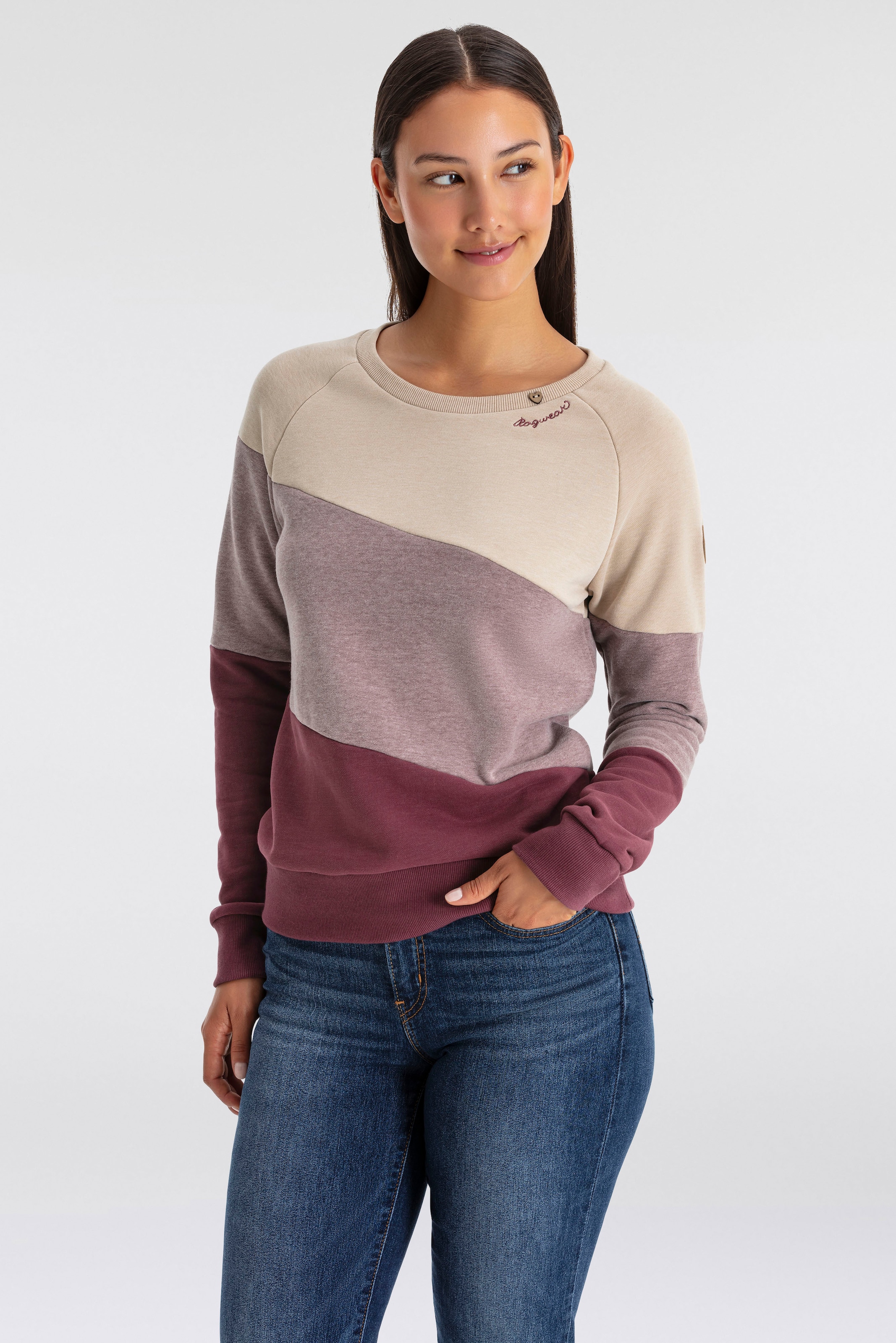 Image of Ragwear Sweater "JOHANKA BLOCK", in multicolor Block-Streifen