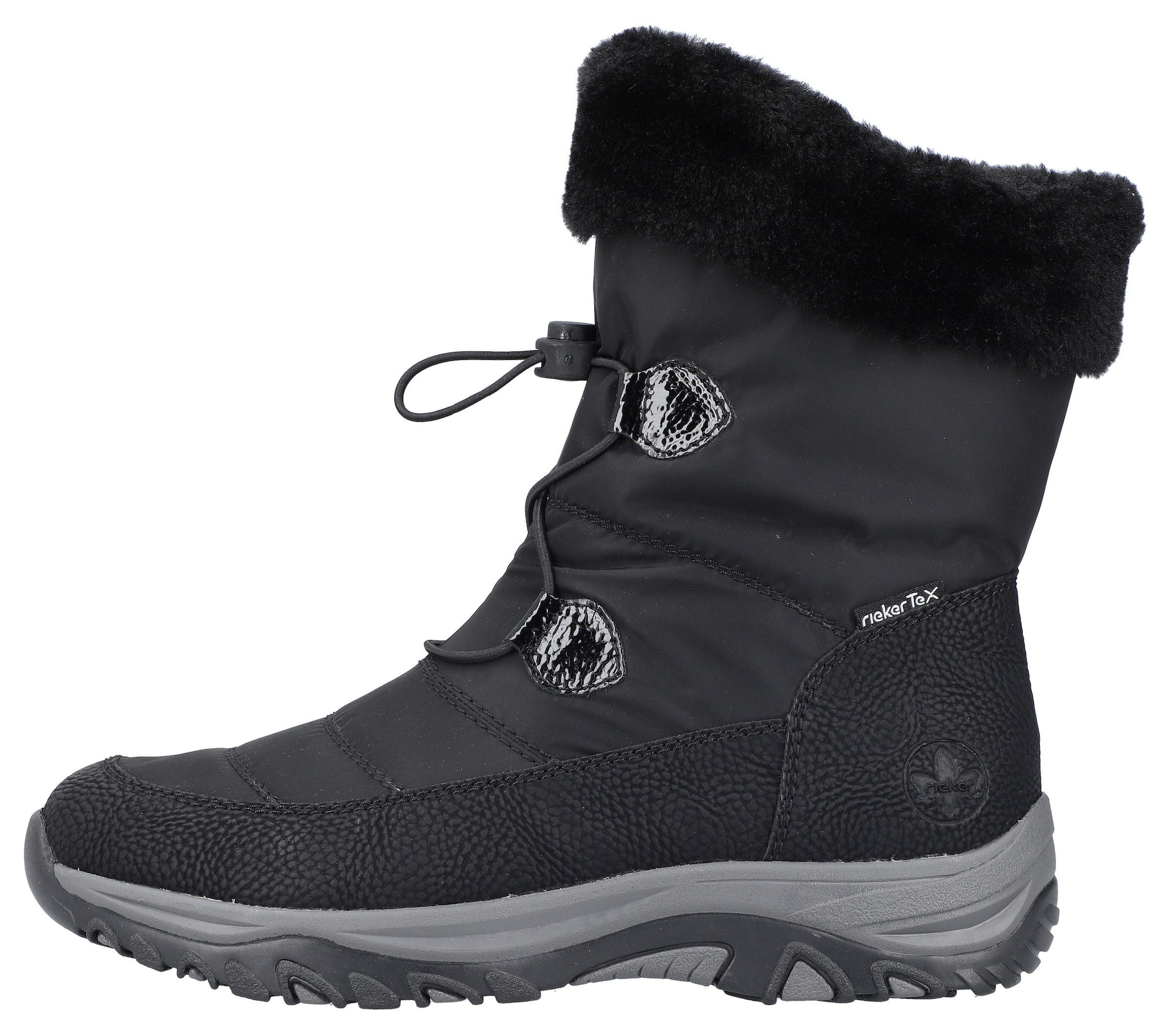 Rieker Winterboots, mit Fellimitat-Besatz am Schaftrand