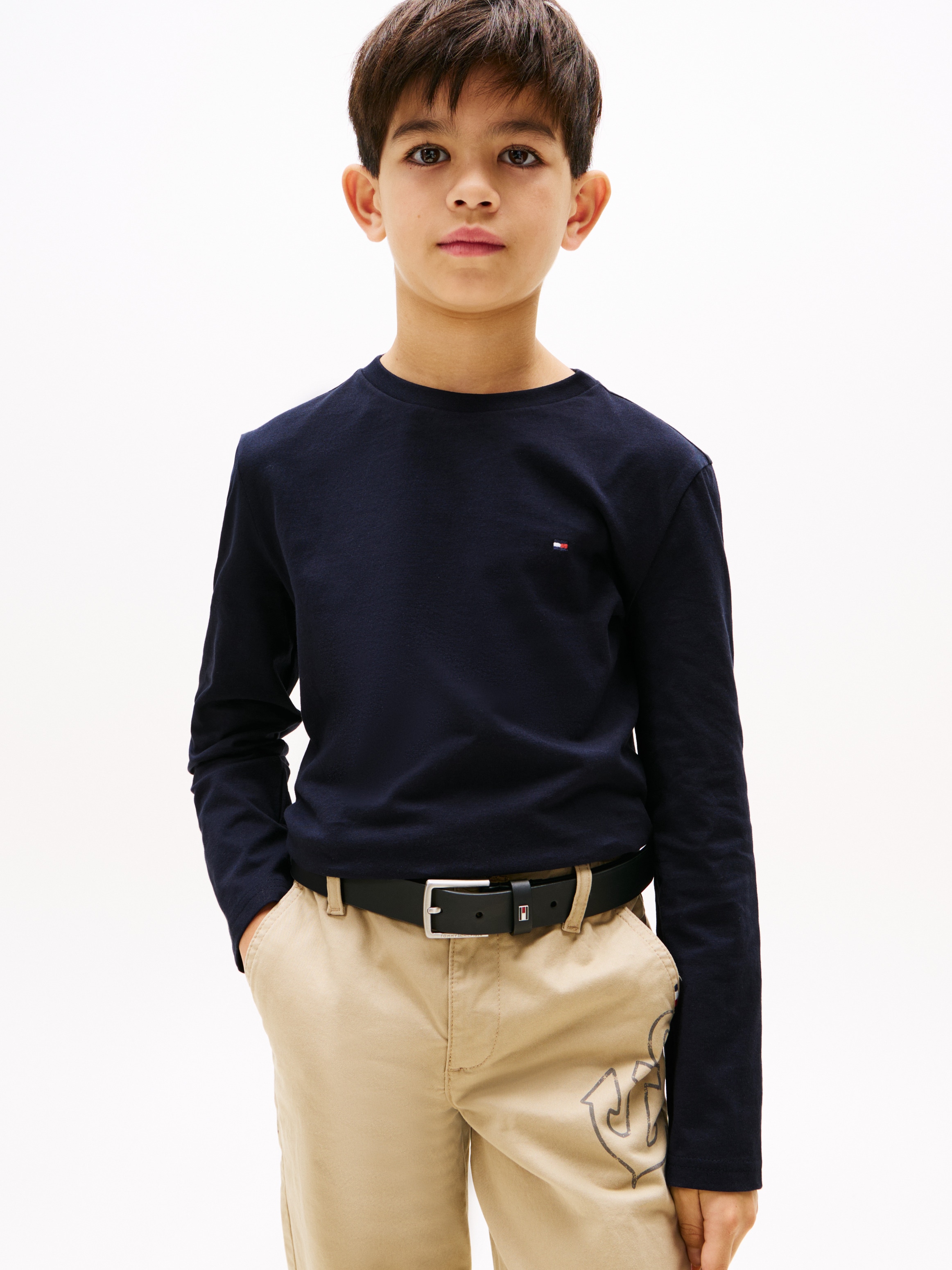 Tommy Hilfiger Underwear T-shirt à manches longues »2P CN TEE LS« Paquet, pack de 2, 2 cuis avec étiquette de marque