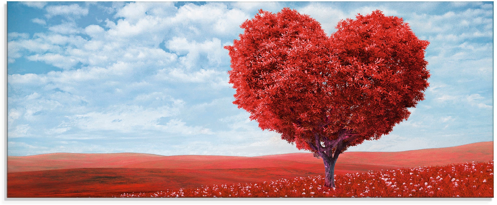 Image of Artland Glasbild "Baum in Form eines Herzens" Herzen 1 Stk. tlg. in verschiedenen Grössen