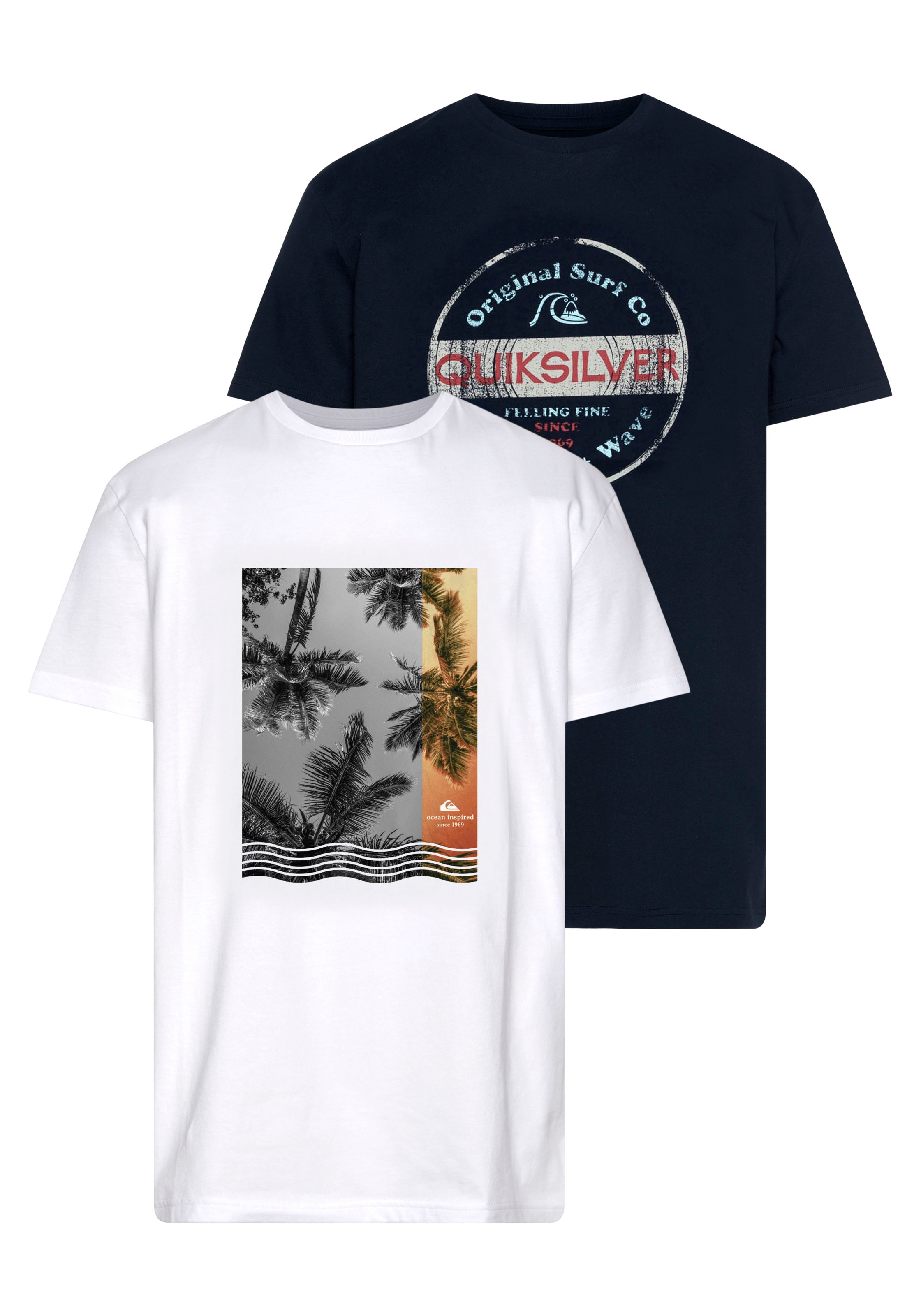 Image of Quiksilver T-Shirt, (Packung, 2 tlg., 2er-Pack) bei Ackermann Versand Schweiz