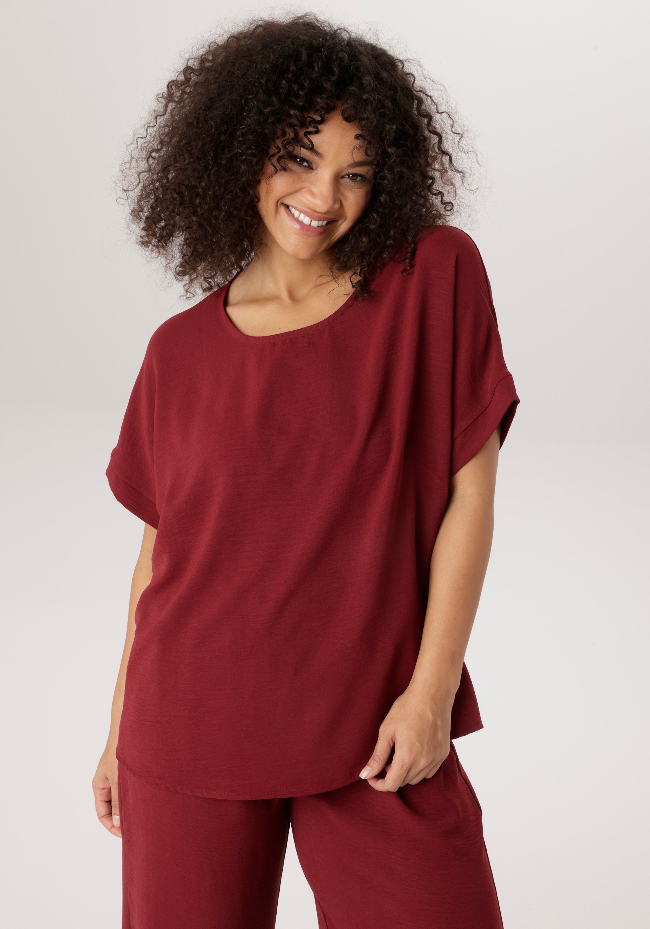 Aniston PLUS Schlupfbluse in weicher Pique-Qualität - NEUE KOLLEKTION