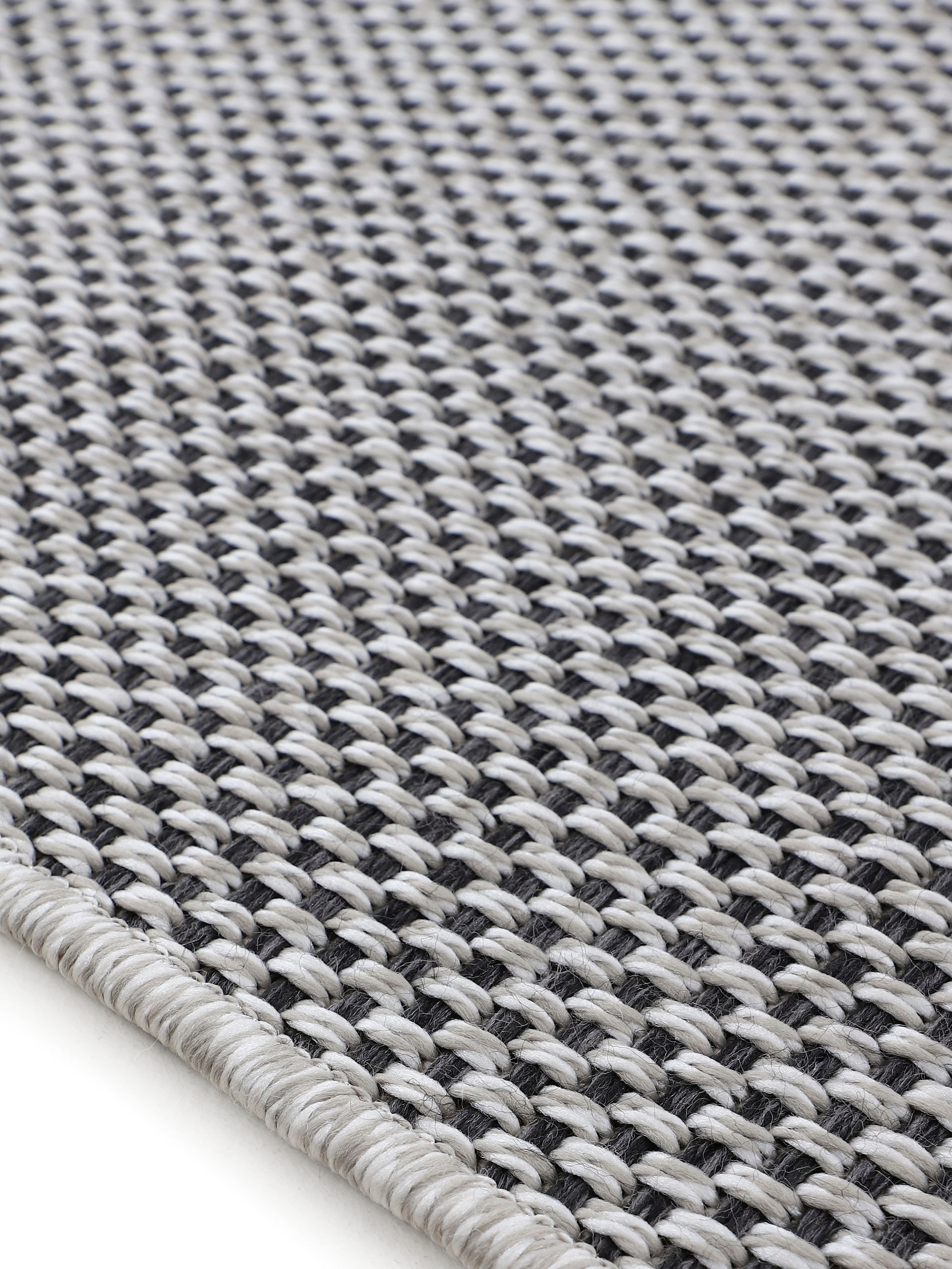 carpetfine Läufer »Boho 105«, rechteckig, 4 mm Höhe, robustes Flachgewebe, Sisal Optik, UV-beständig, Aussenbereich