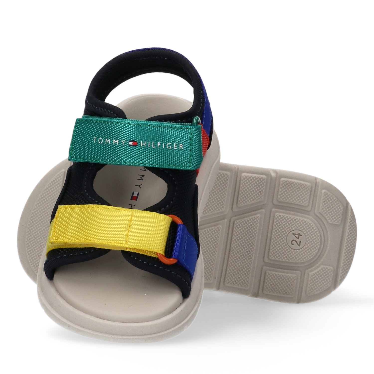 Tommy Hilfiger Sandale  sandale de trekking, chaussure d'été, chaussure à scratch look contrasté
