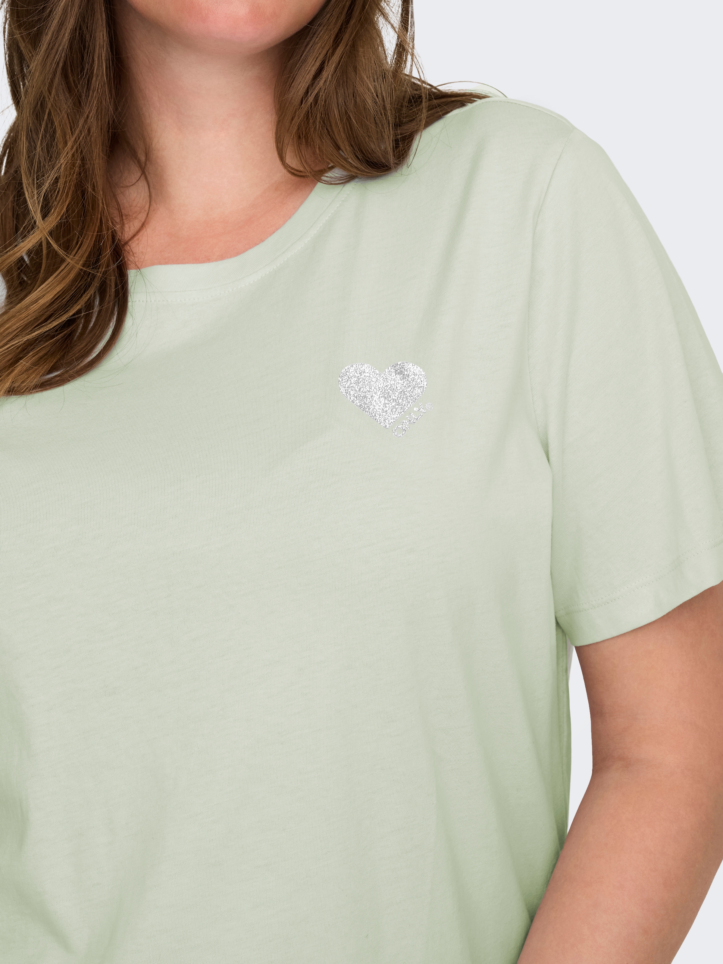 ONLY CARMAKOMA T-Shirt »CARKITA LIFE S/S LOGO TOP JRS NOOS« Baumwolle, regular fit
