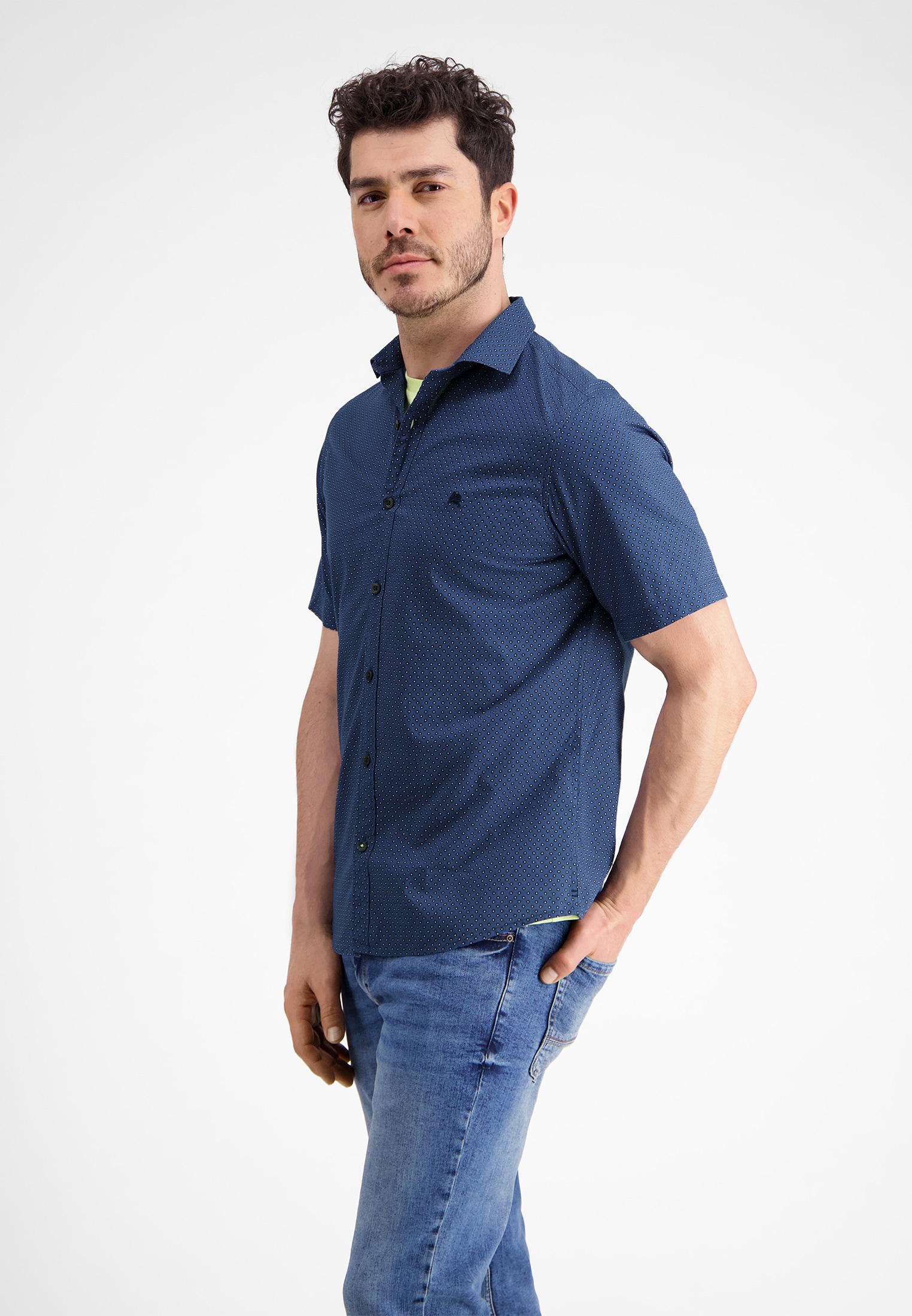 LERROS Chemise à manches courtes »Kurzarmhemd *Geometric AOP*«