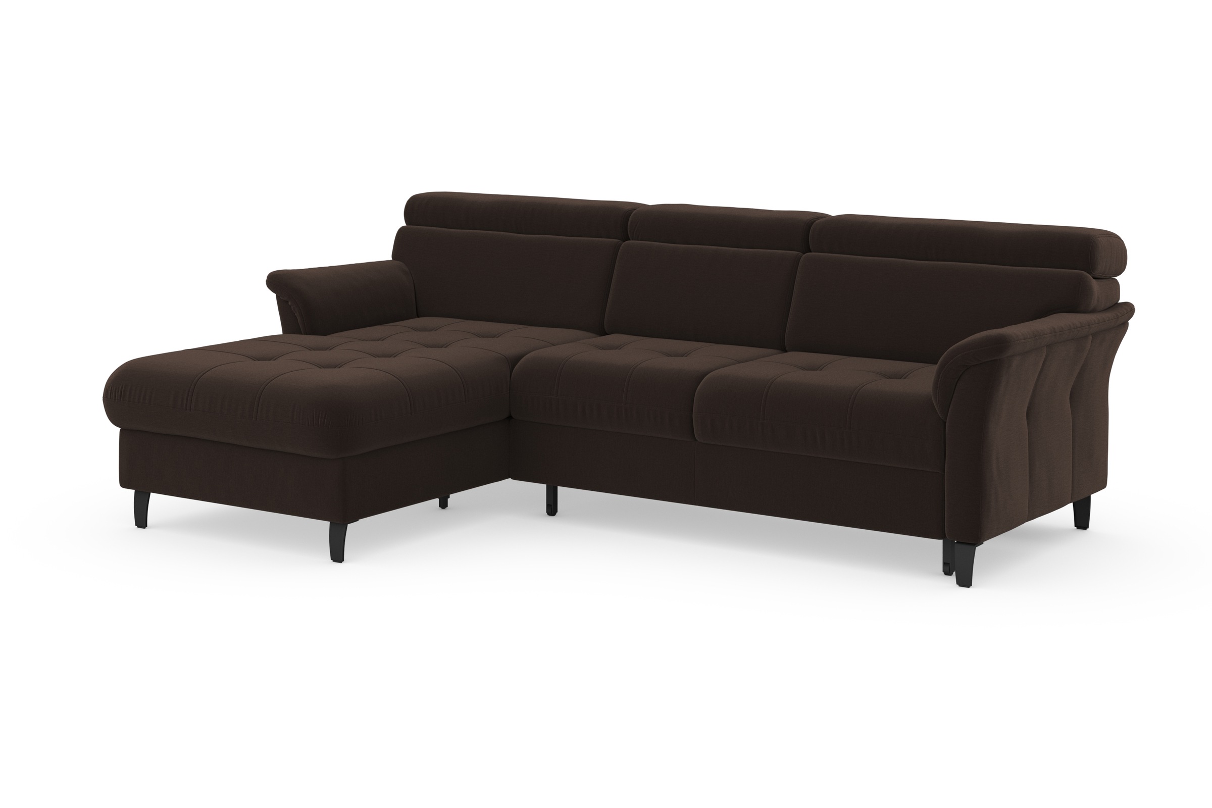 sit&more Ecksofa »Marano L-Form«, inklusive Kopfteilverstellung, wahlweise mit Bettfunktion, Bettkasten