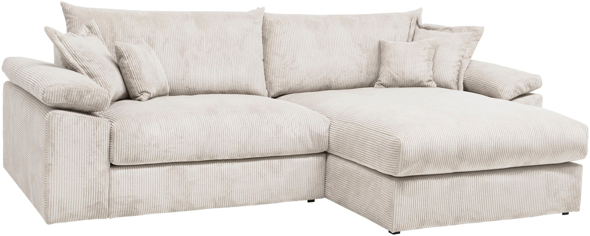 Home affaire Ecksofa »Soft&Cosy XXL L-Form, B: 303 cm - OTTO. Verlässliche Qualität.« Mega-Sofa, Cord oder Chenille-Struktur, mit Federkern & 4 Zierkissen