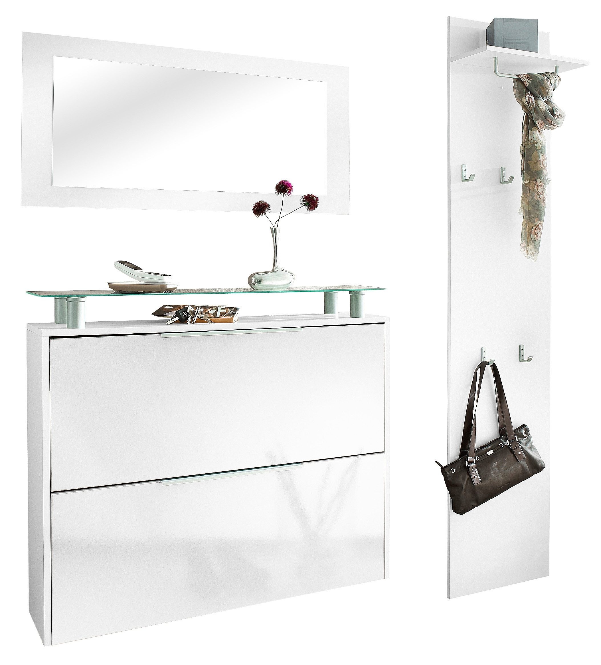 Image of borchardt Möbel Garderoben-Set »Rena 2«, (Set, 3 St.), mit Glasablage bei Ackermann Versand Schweiz
