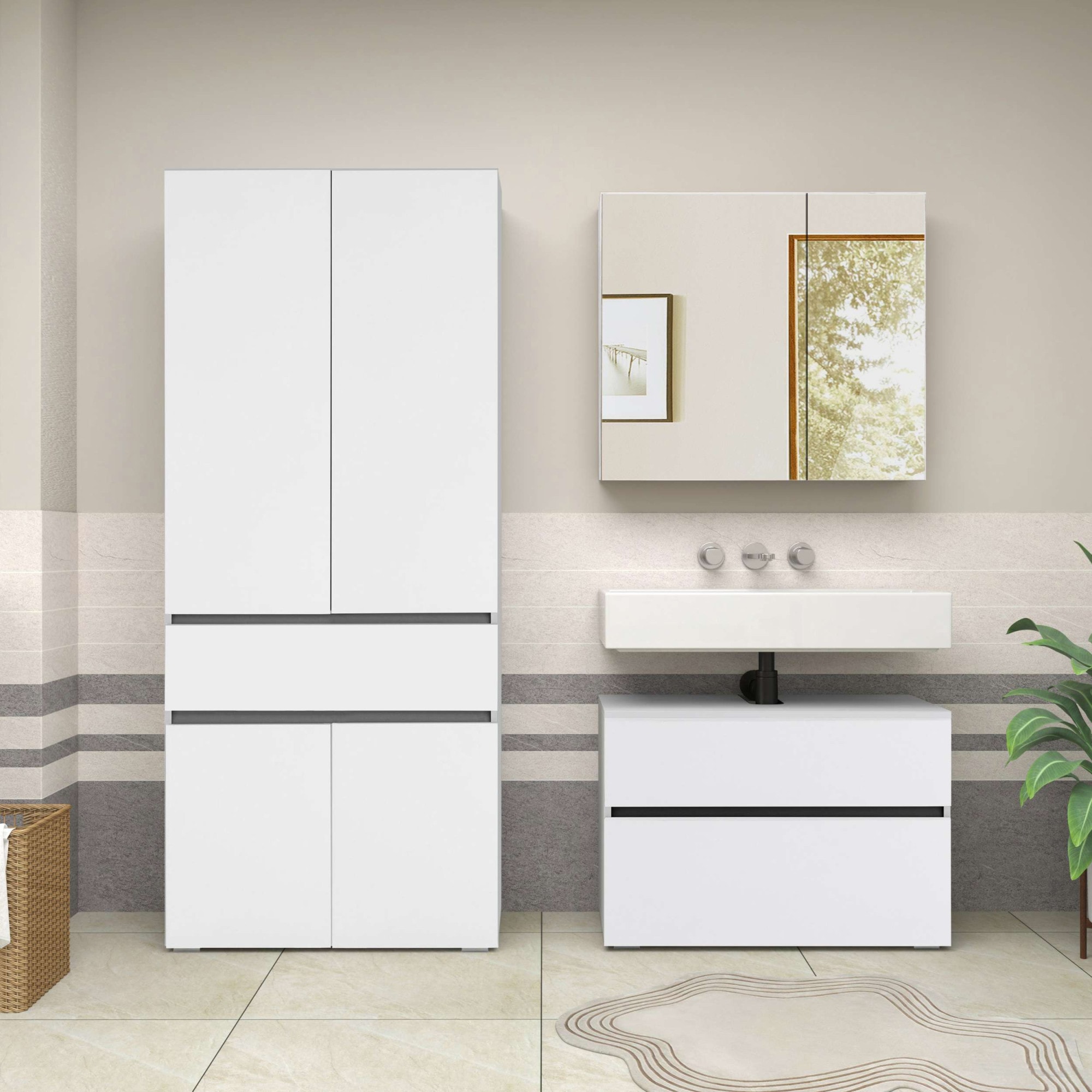 Home affaire Ensemble de meubles de salle de bain »Wisla« Set, 2 cuis tlg.