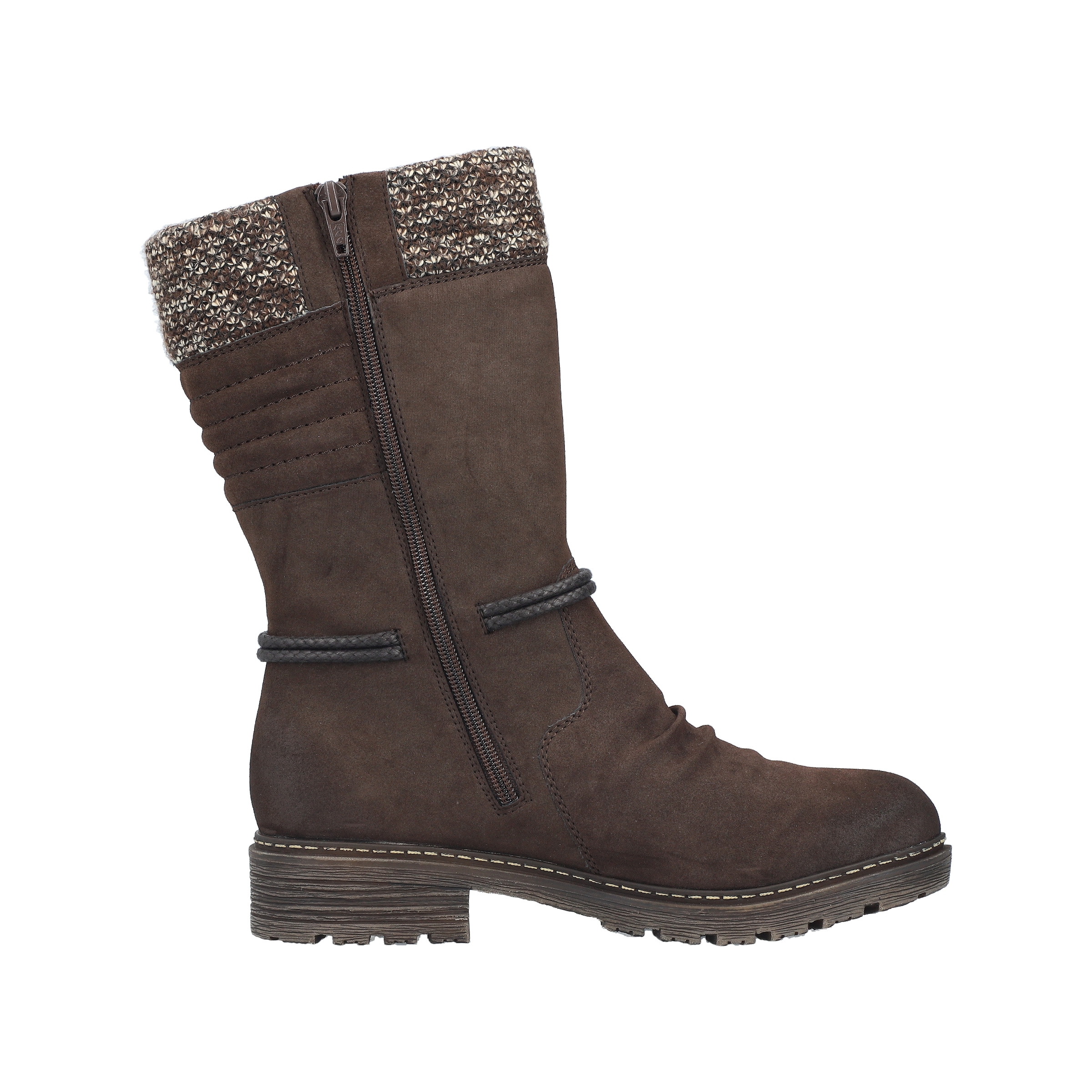 Rieker Winterstiefel  Winterboots, Blockabsatz, TEX-Membran, mit gestricktem Schaftrand